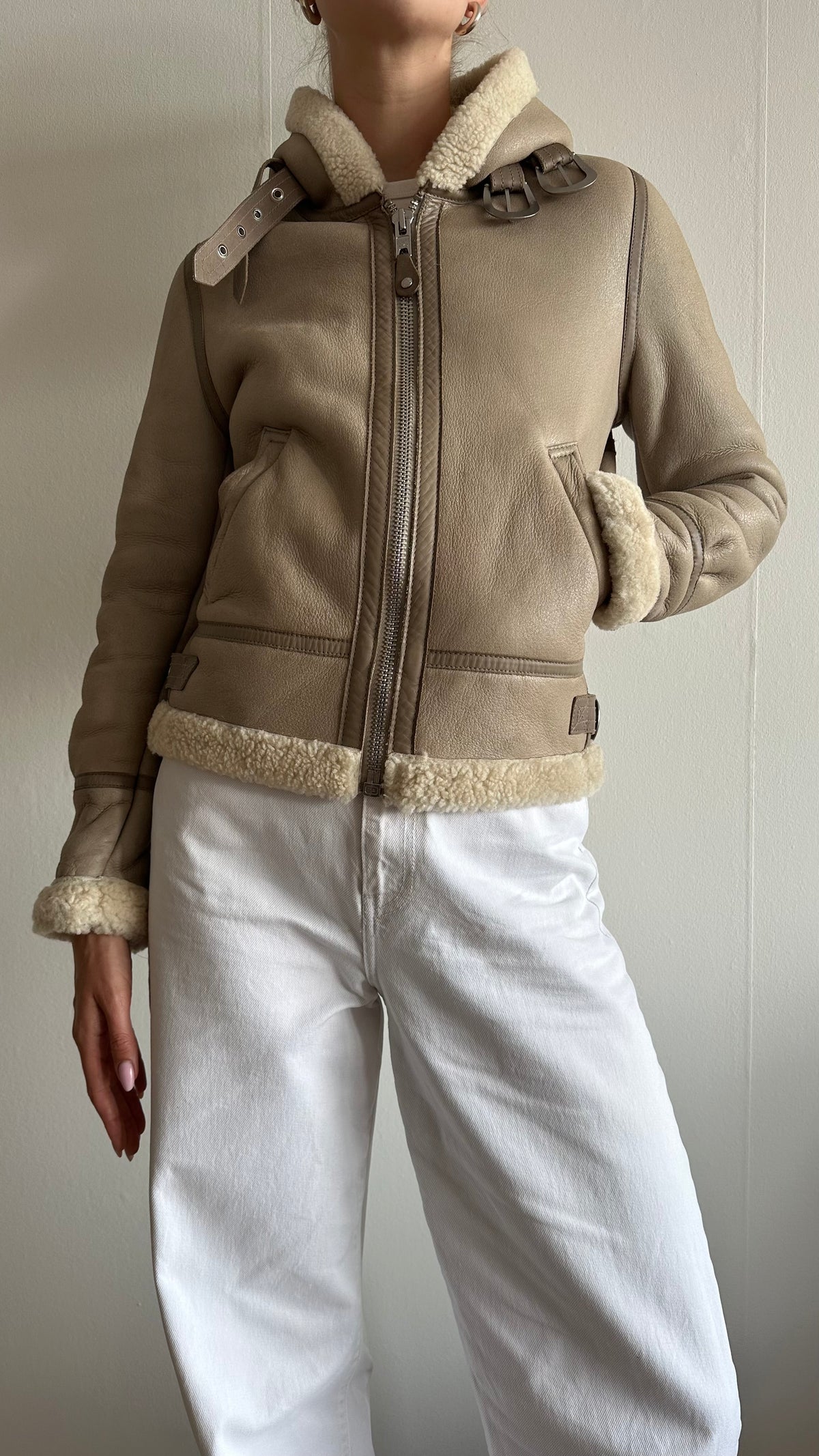 lammy coat Schott beige