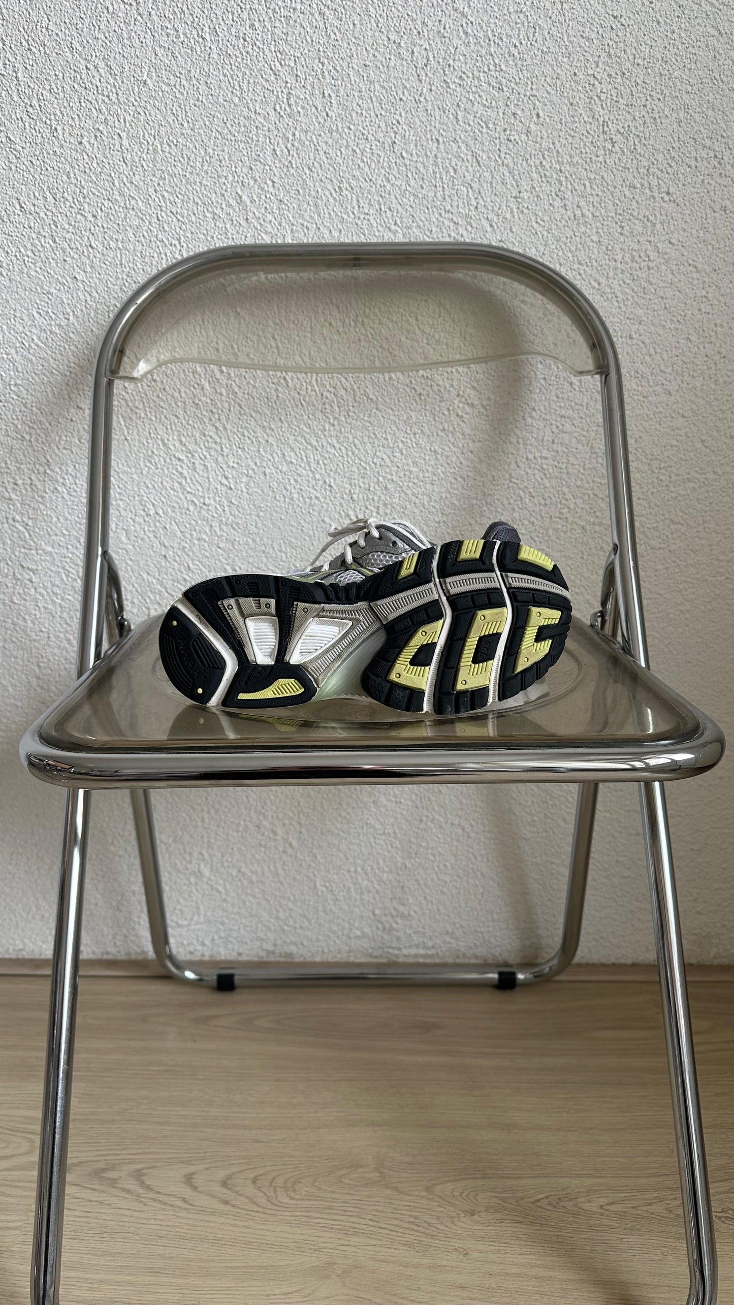 asics sneakers silver lime grey white