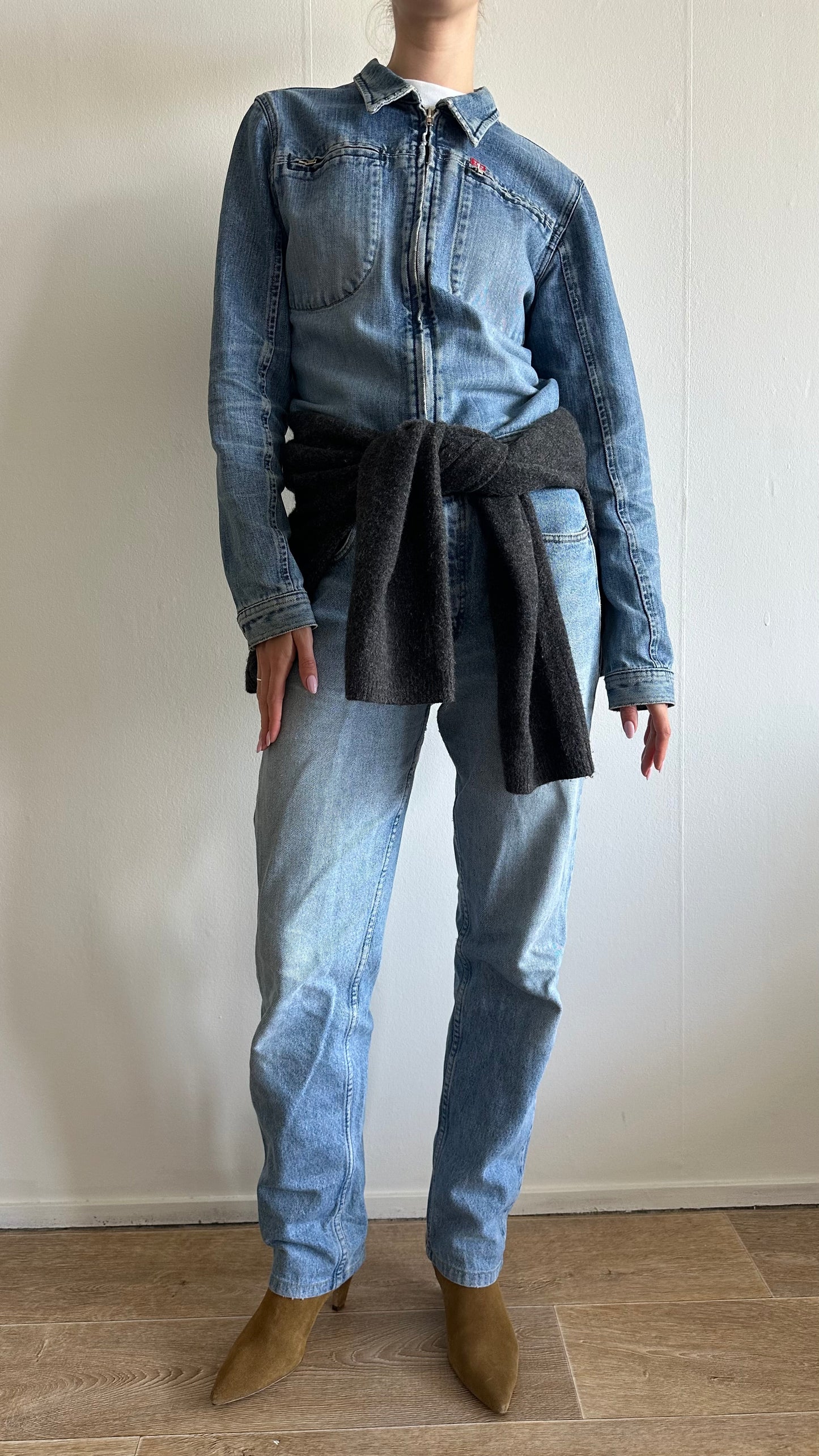 wool mix grey cardigan