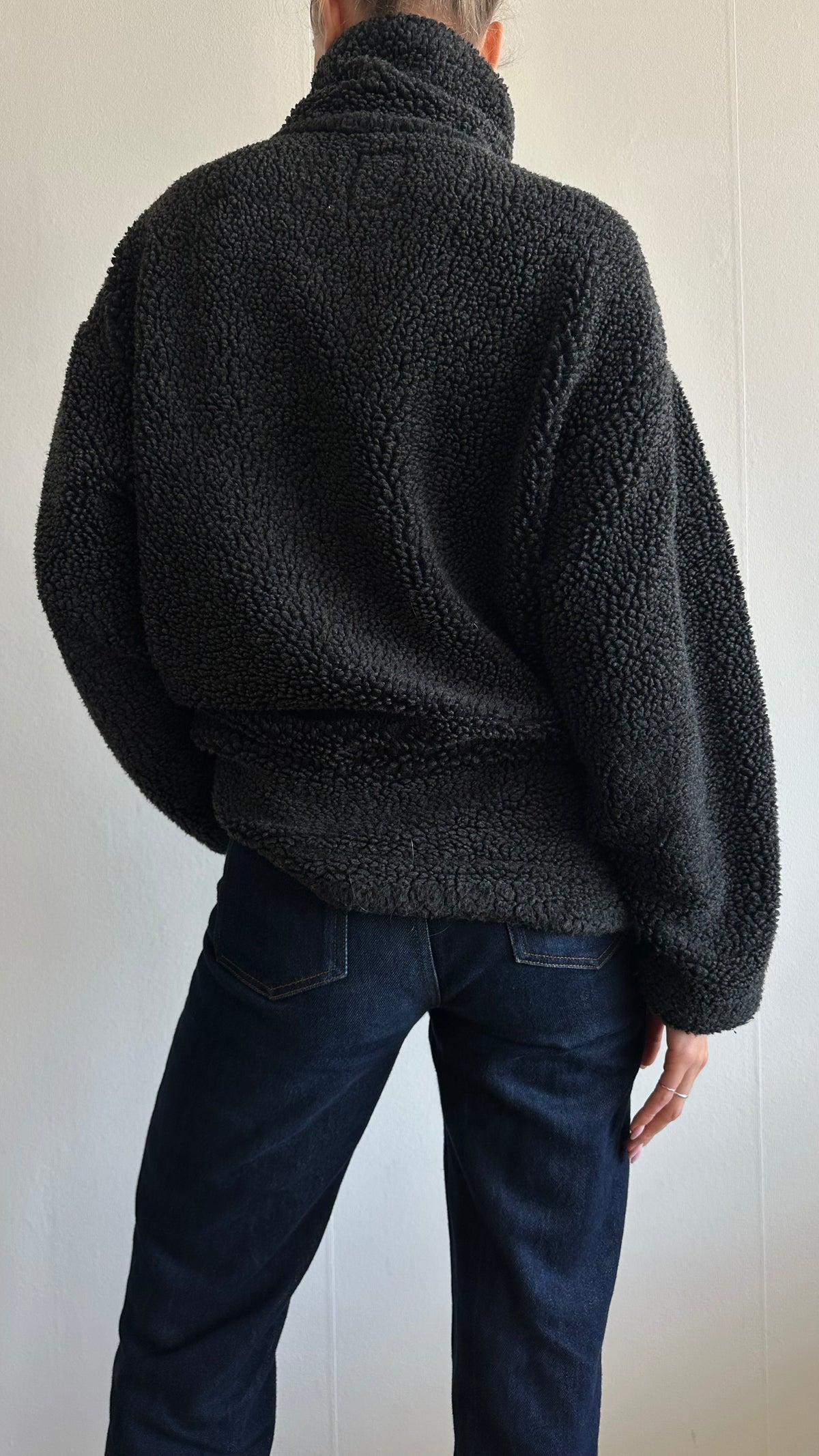 fluffy soft oversized didi zip up sweater