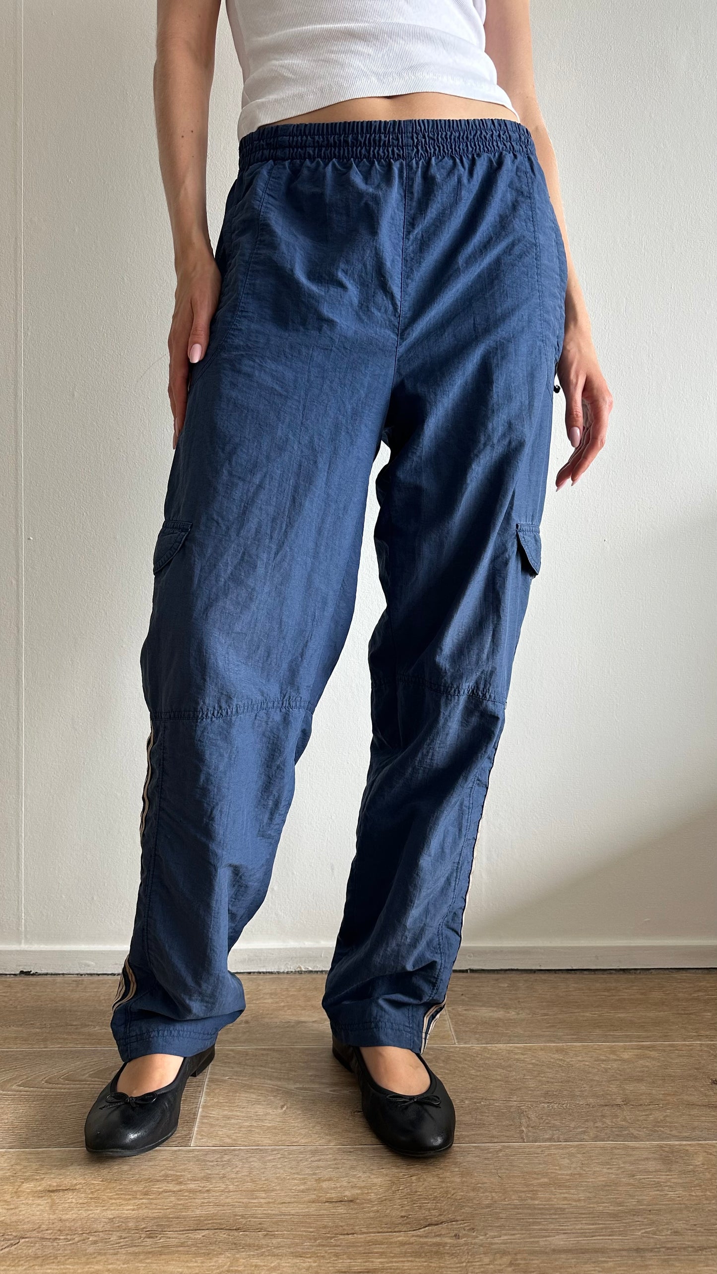 blue vintage Adidas jogger pants