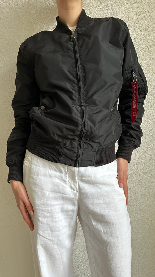 alpha industries MA-1 TT black bomberjacket
