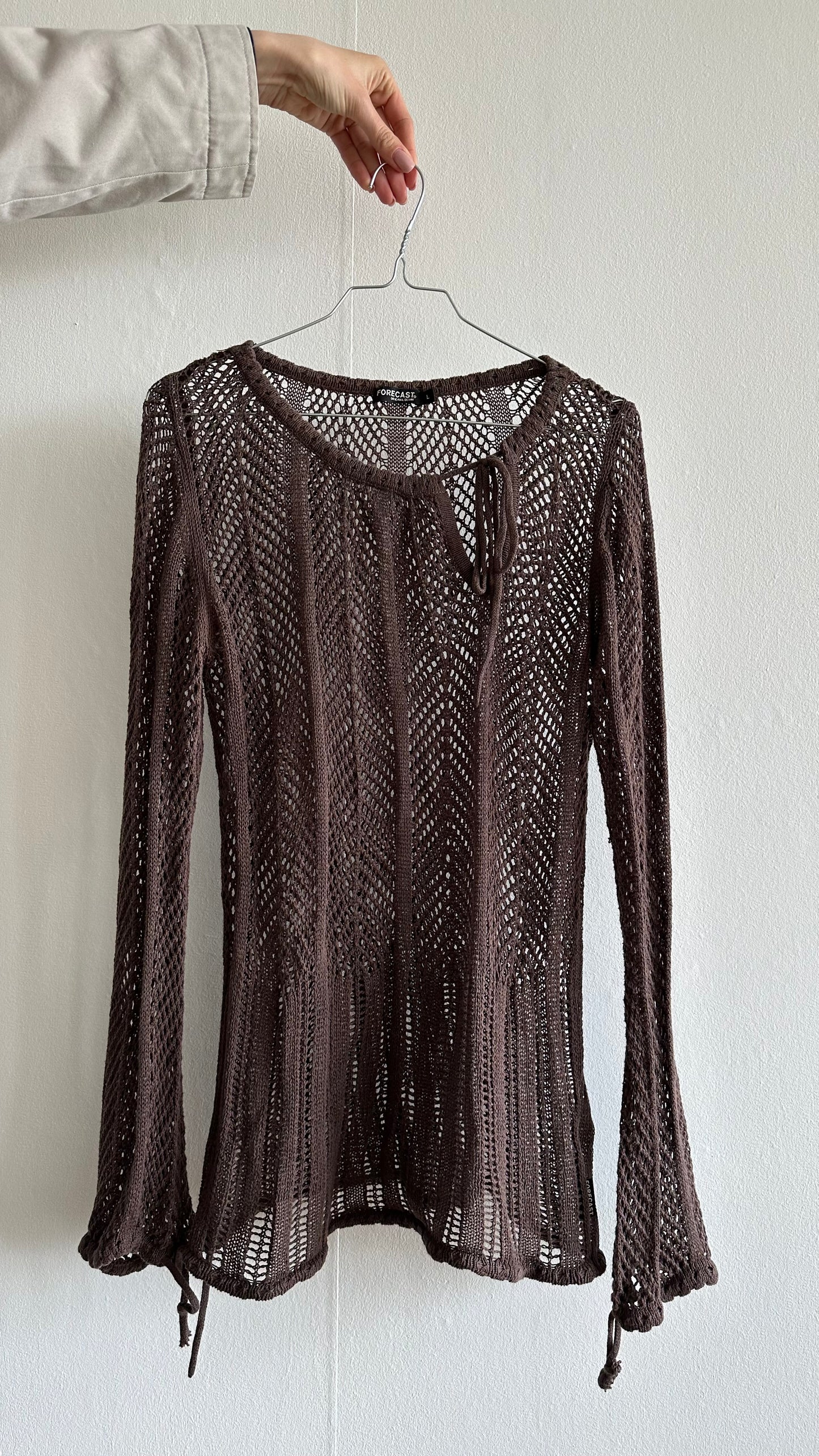 brown forcast crochet longesleeve