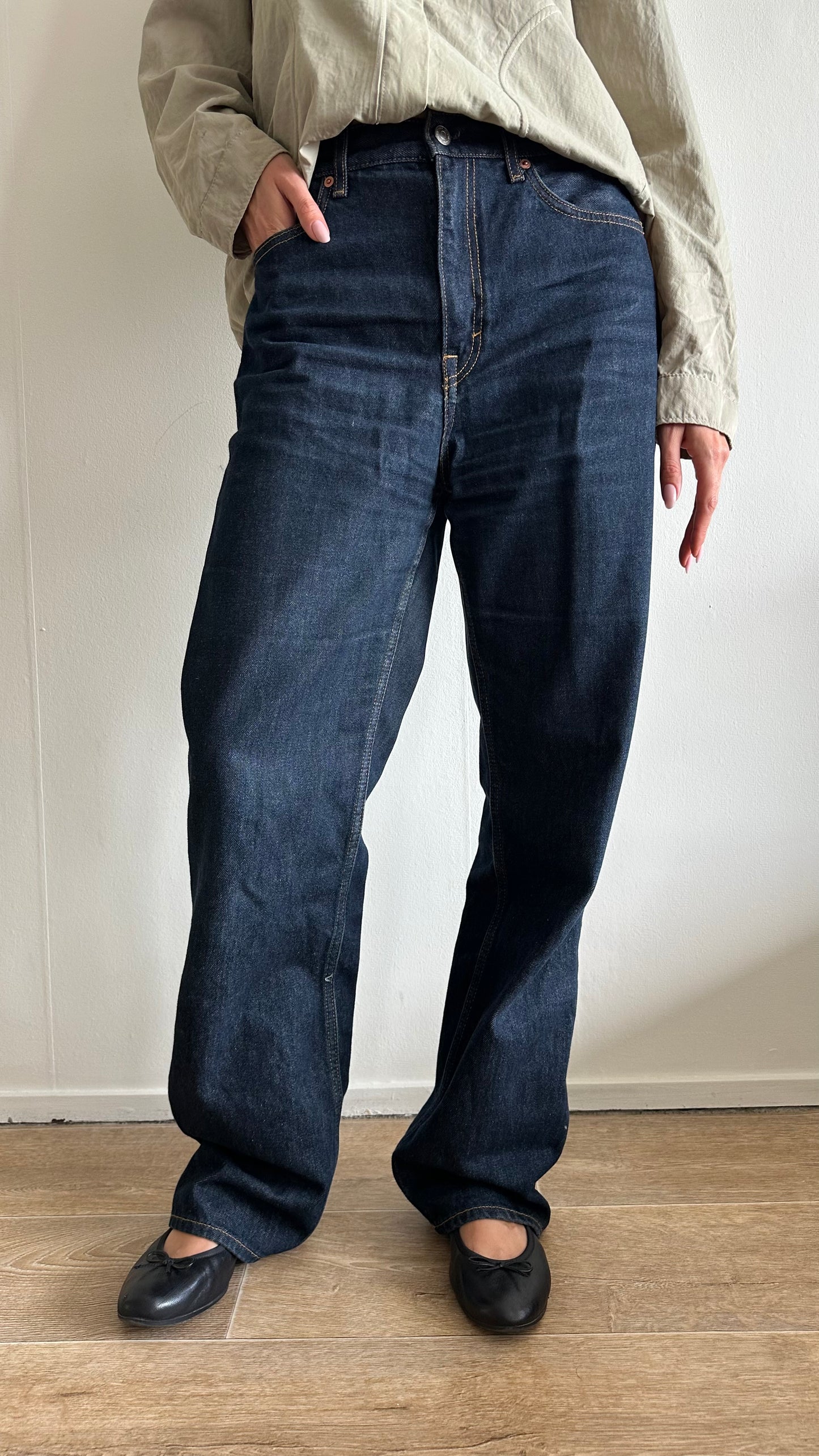 dark denim and jacket duo set