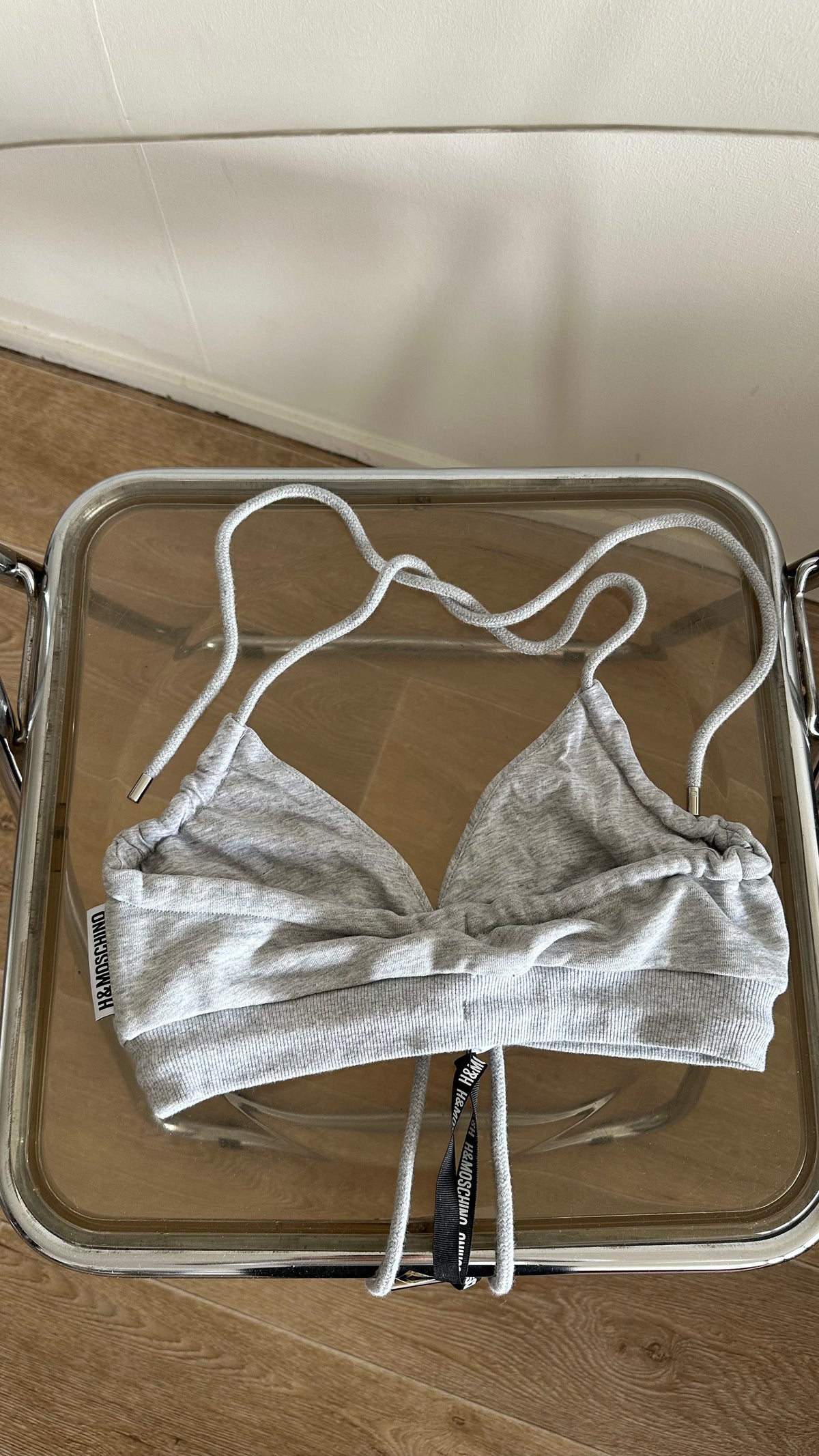 grey h&m moschino sweat top