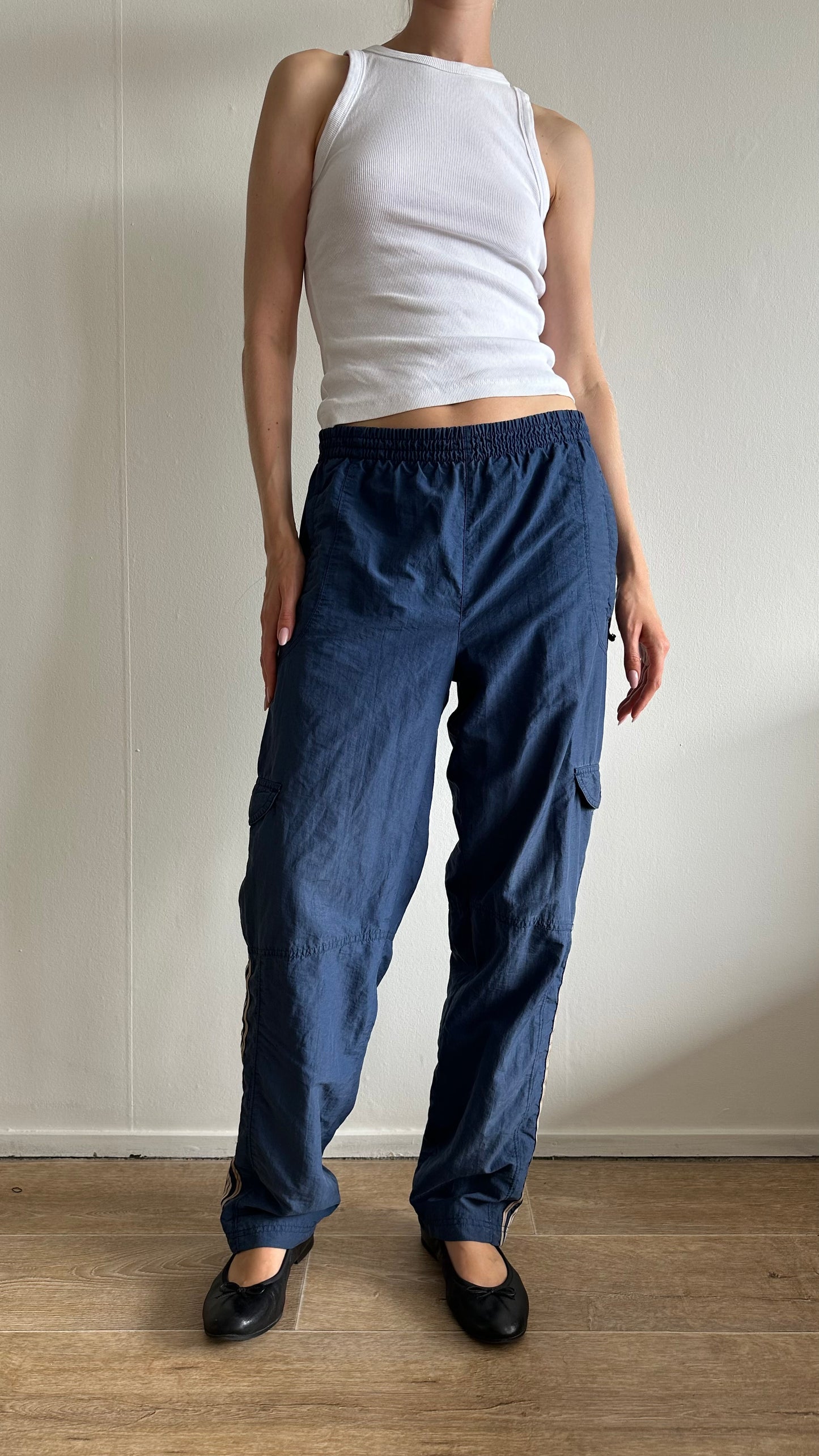 blue vintage Adidas jogger pants
