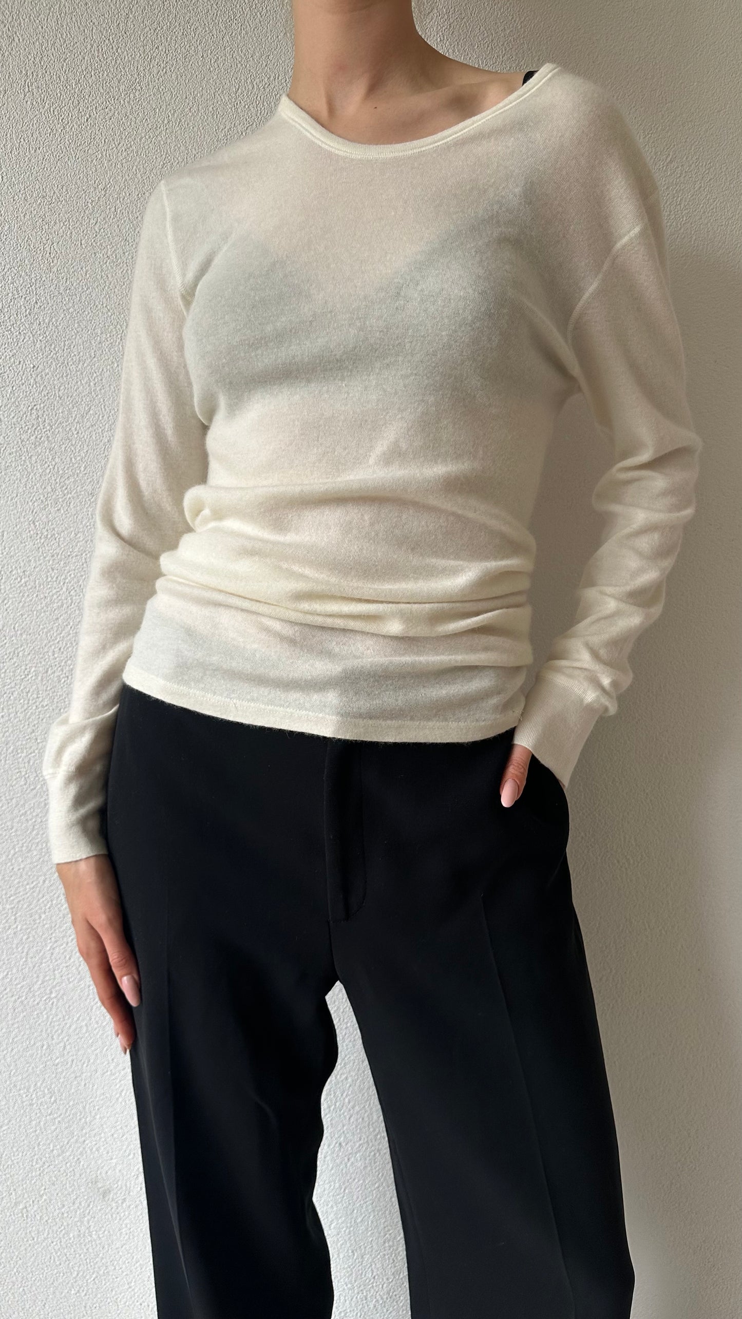 soft knitted merino wool longsleeve shirt