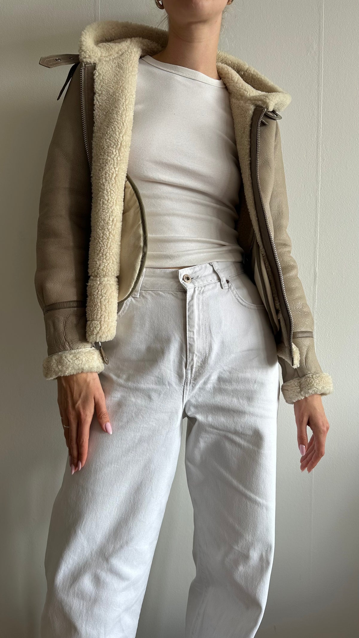 lammy coat Schott beige