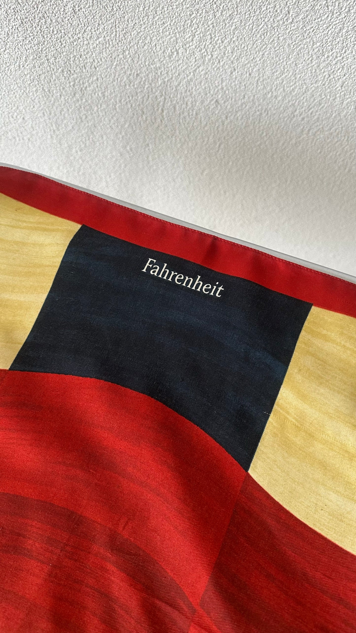 Christian Dior silk scarf red blue yellow