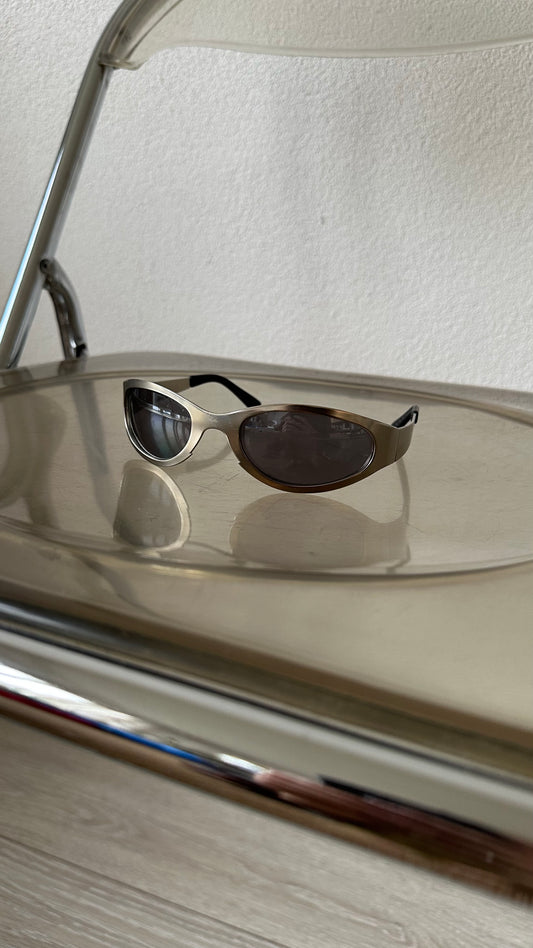 Y2K silver metal sunglasses