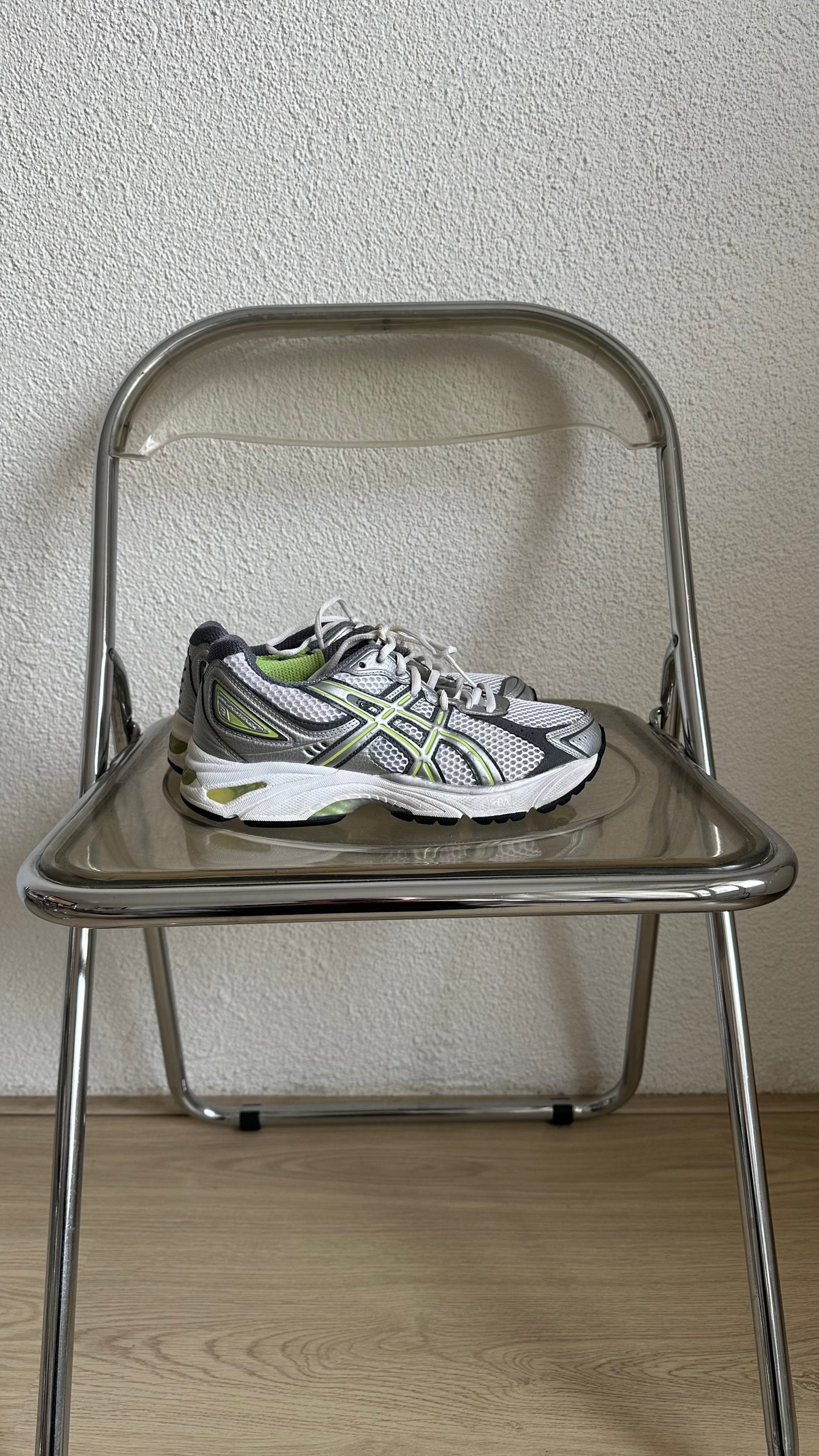 asics sneakers silver lime grey white