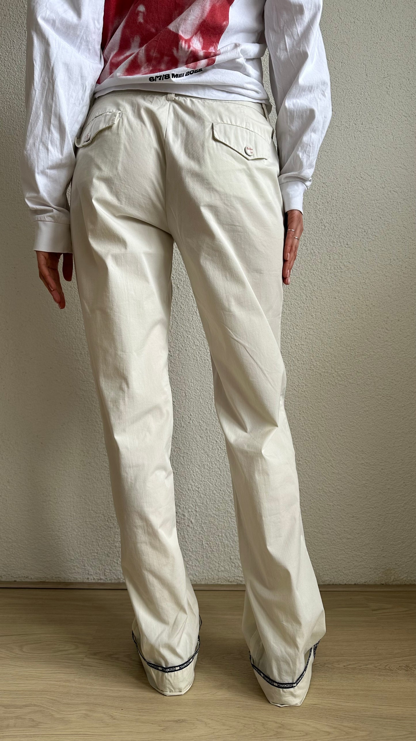 moschino pants off white vintage pants