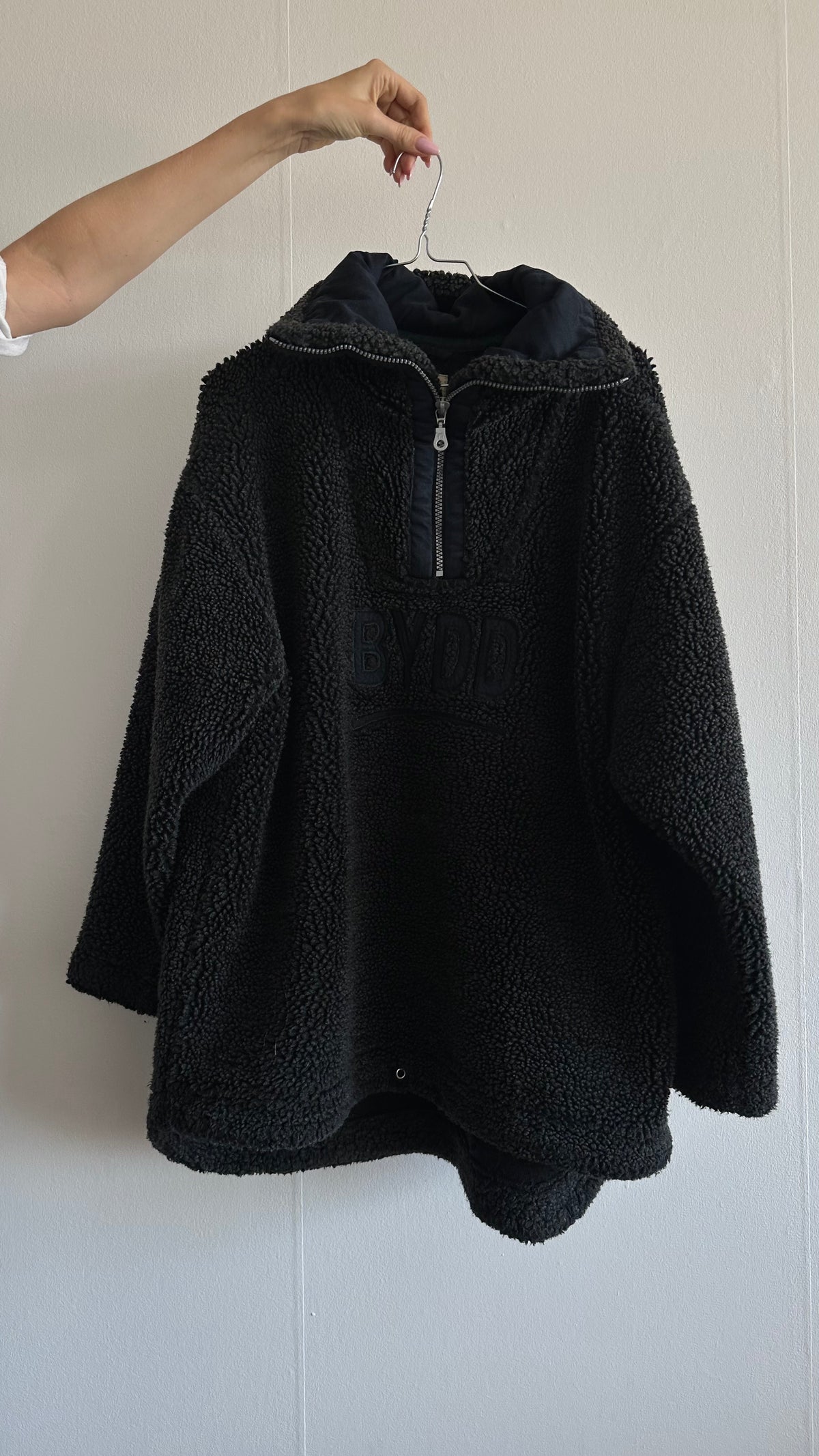 fluffy soft oversized didi zip up sweater