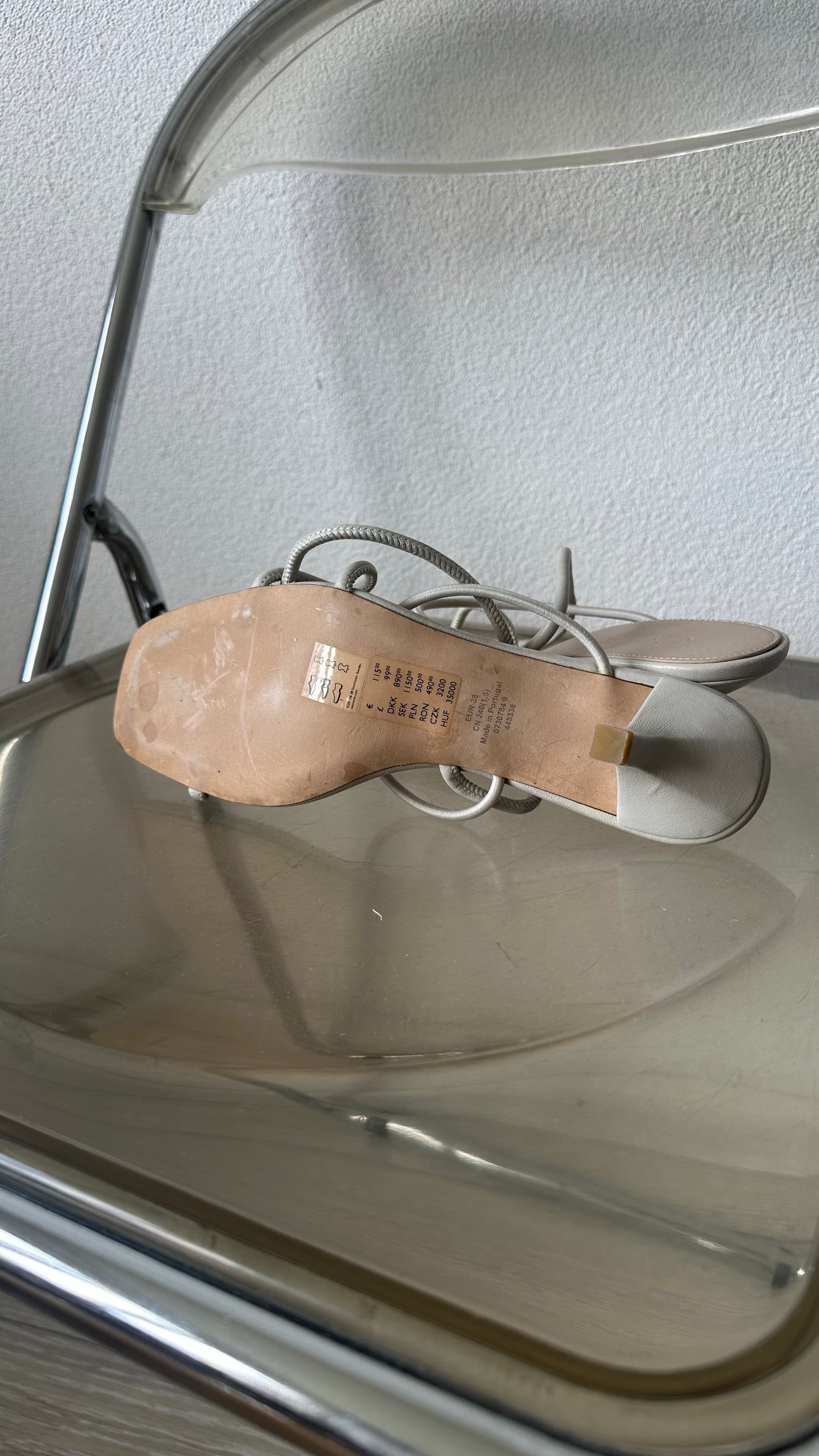 COS strappy leather kitten-heel sandals