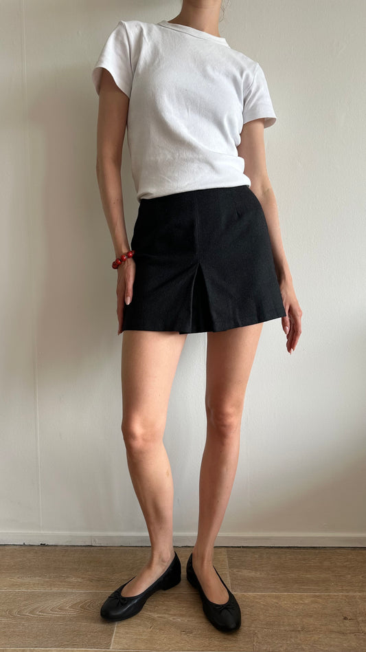 vintage mini skirt dark grey