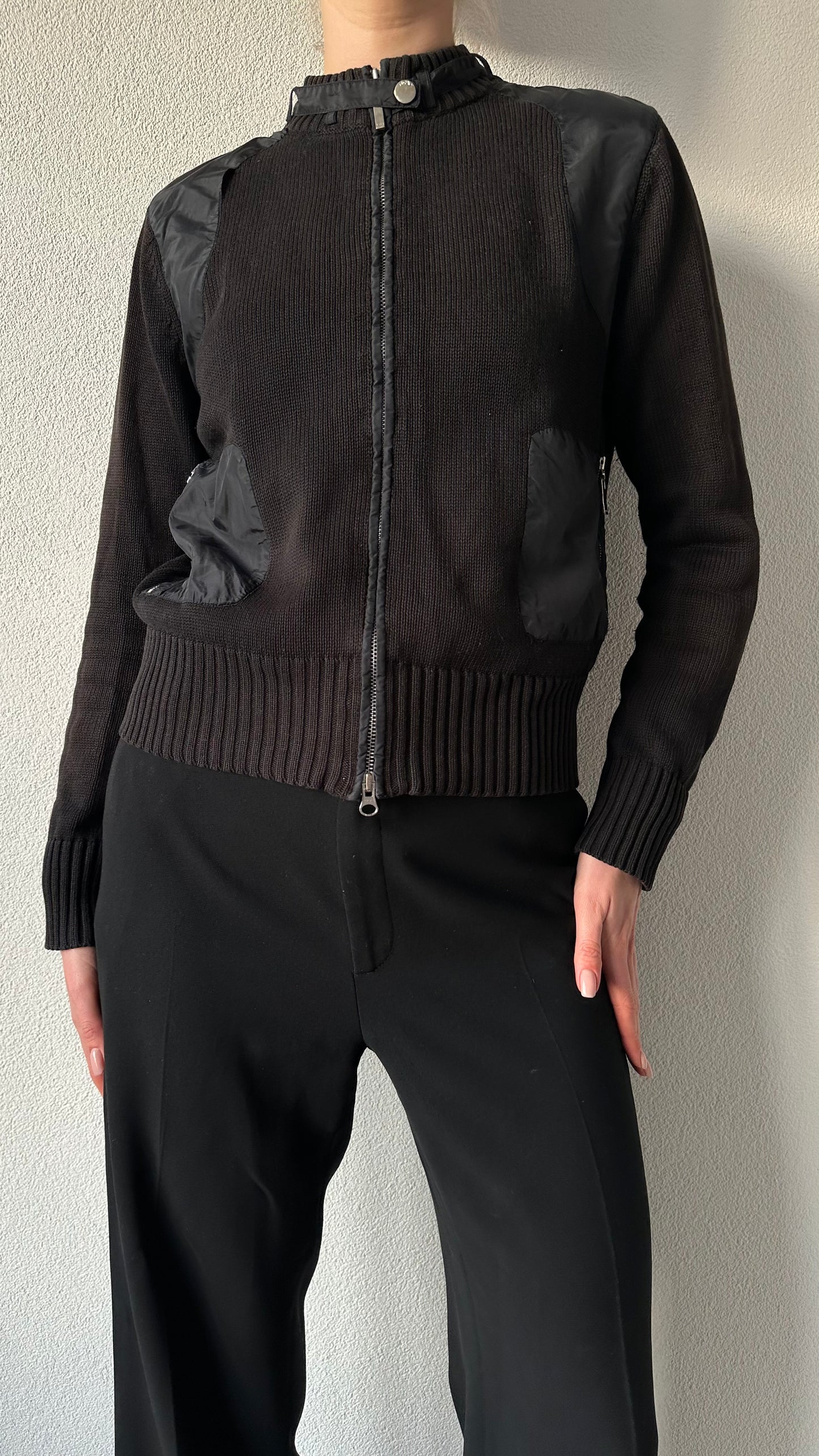 mexx black cardigan zip up