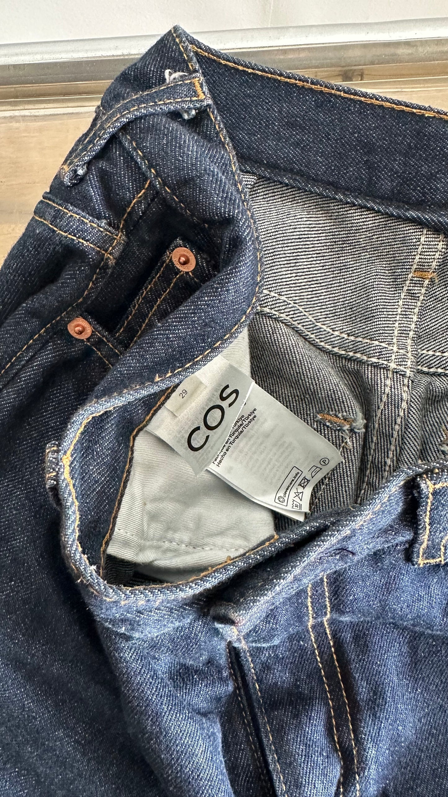 COS dark denim jeans size 29