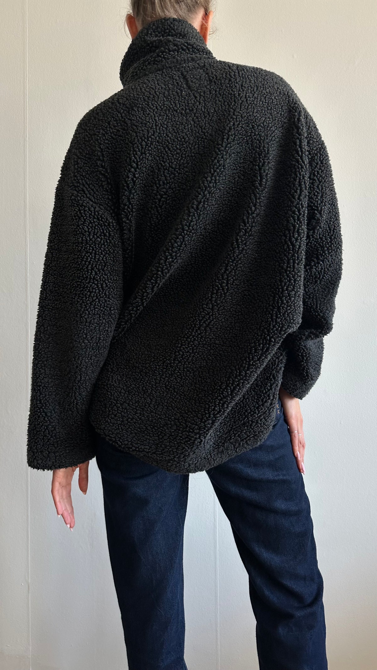 fluffy soft oversized didi zip up sweater