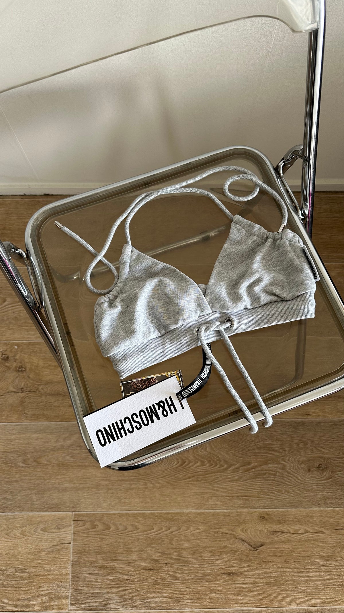 grey h&m moschino sweat top