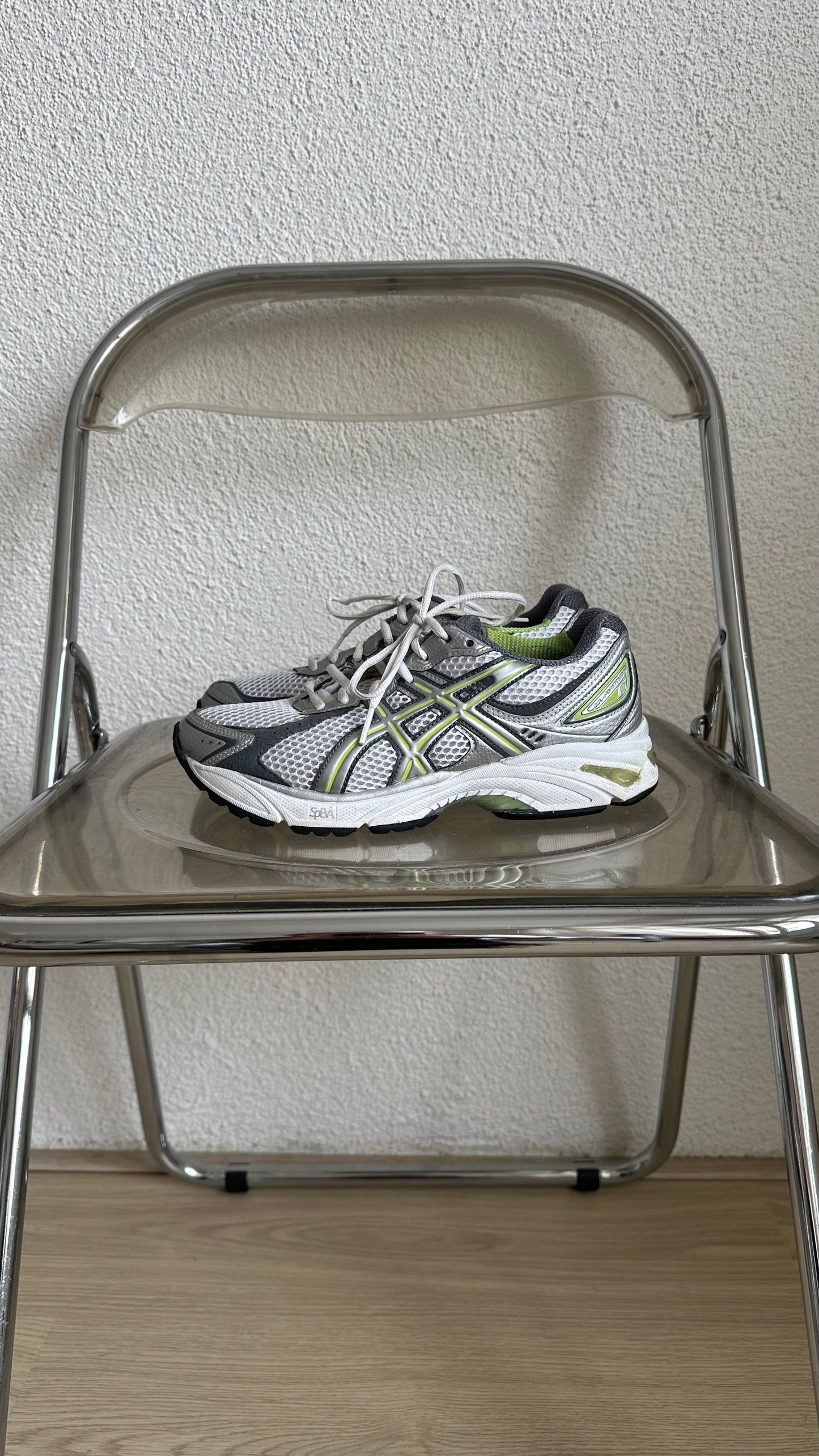 asics sneakers silver lime grey white