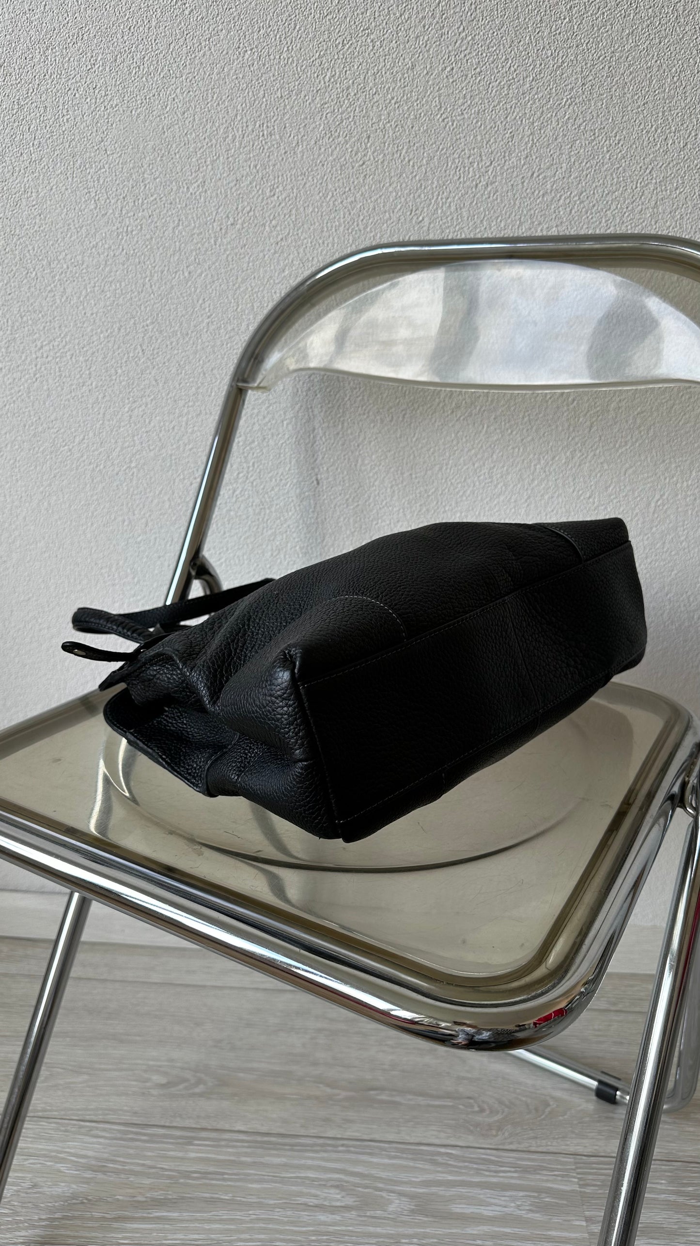 black soft leather bag handbag