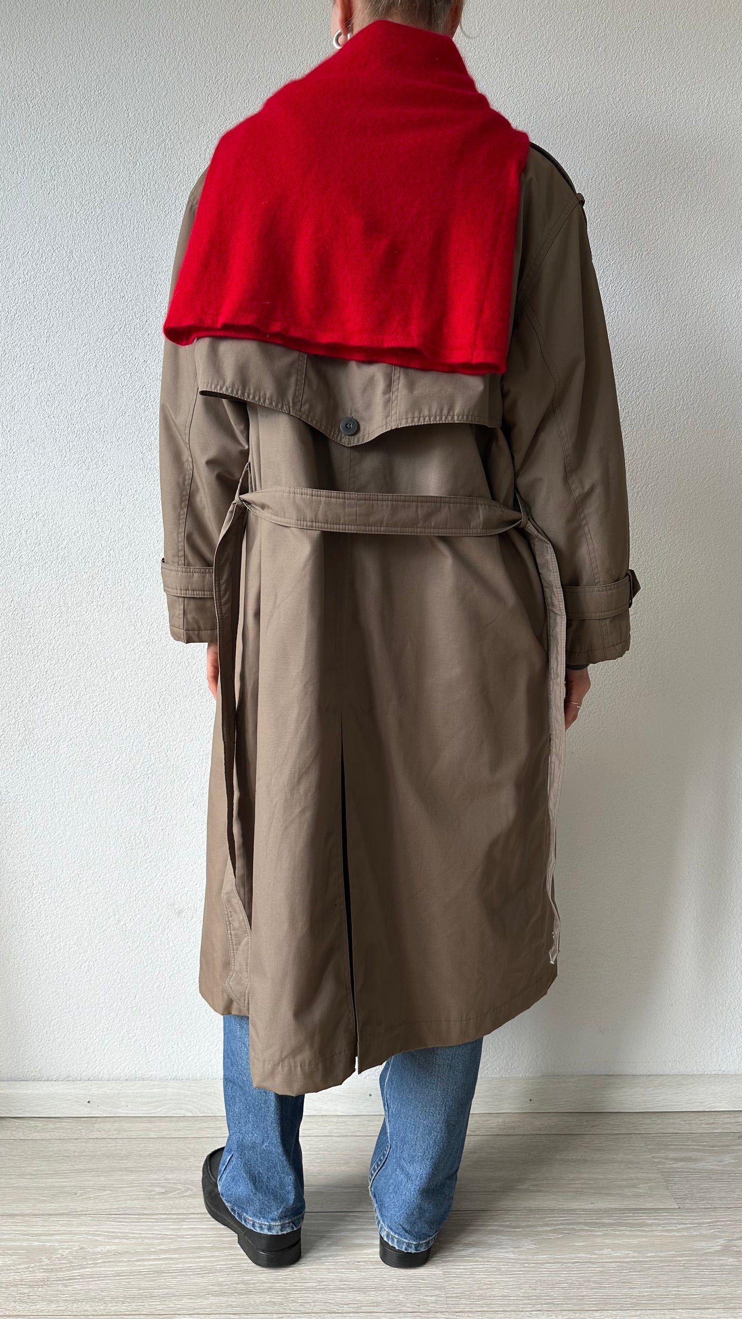 vintage brown cotton trenchcoat
