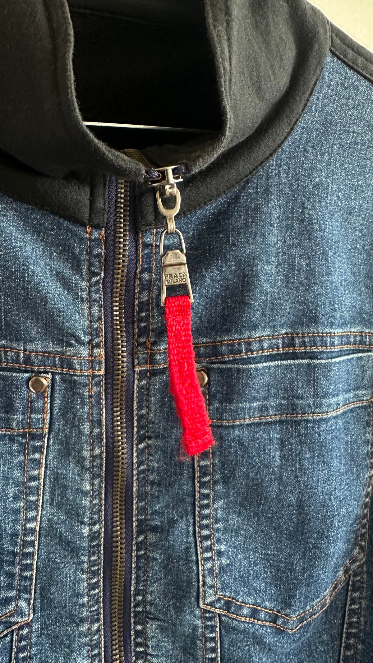 vintage prada denim jacket