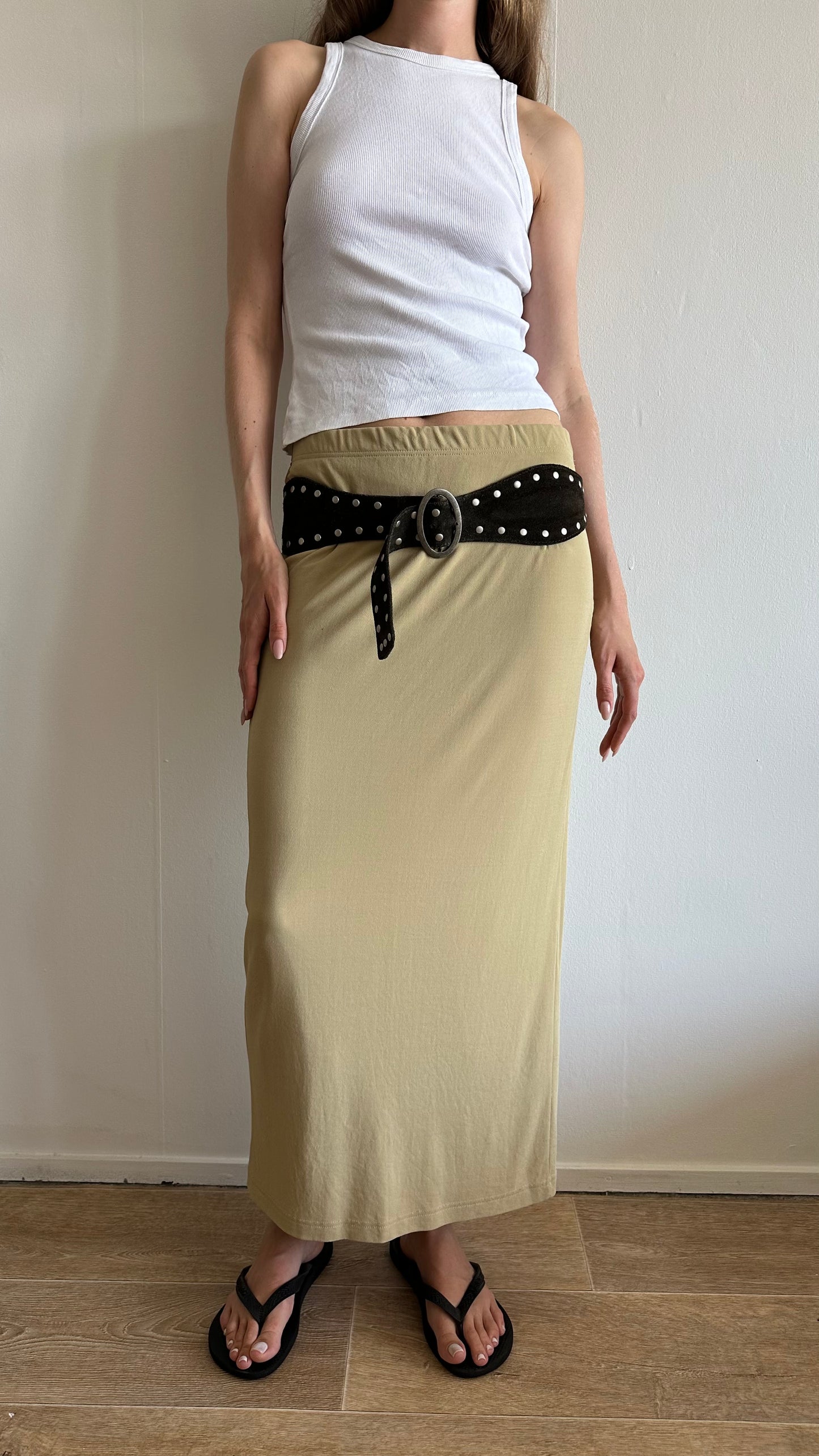 suede leather cowboy belt