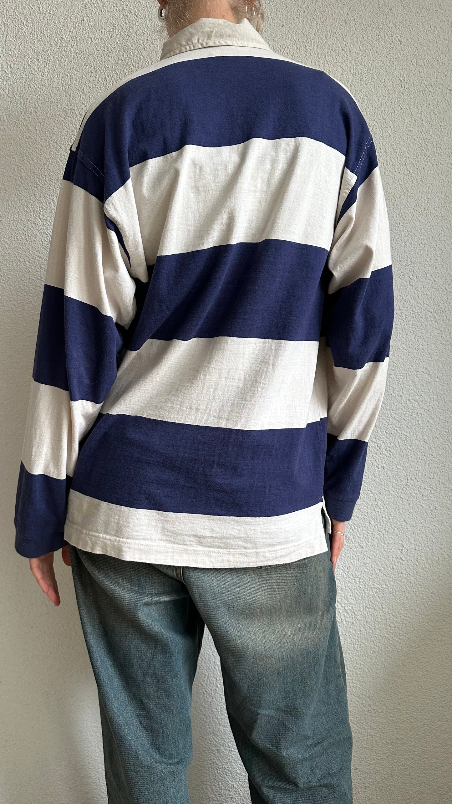 striped vintage longsleeve polo shirt