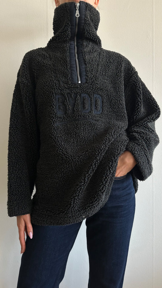 fluffy soft oversized didi zip up sweater