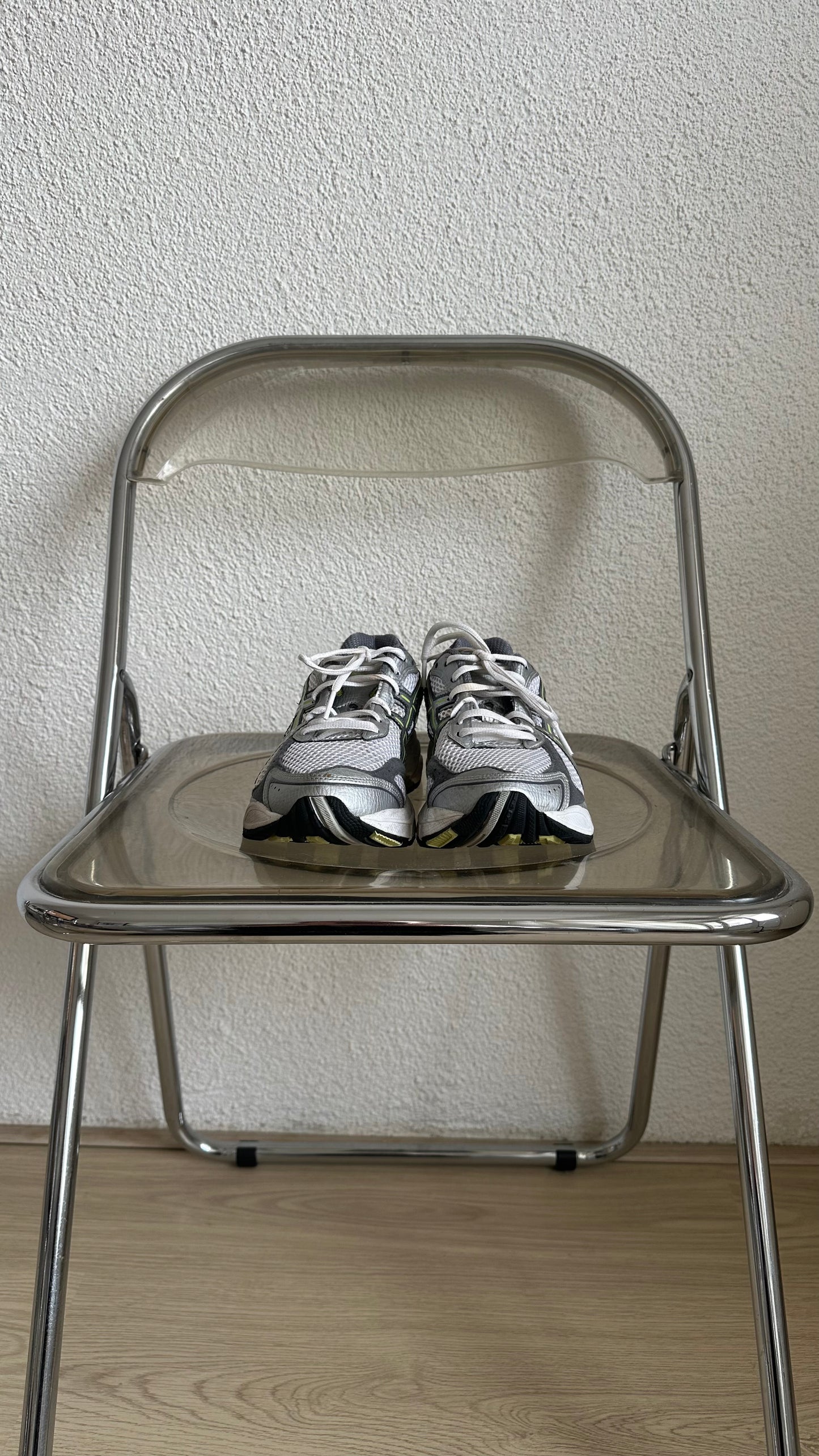 asics sneakers silver lime grey white