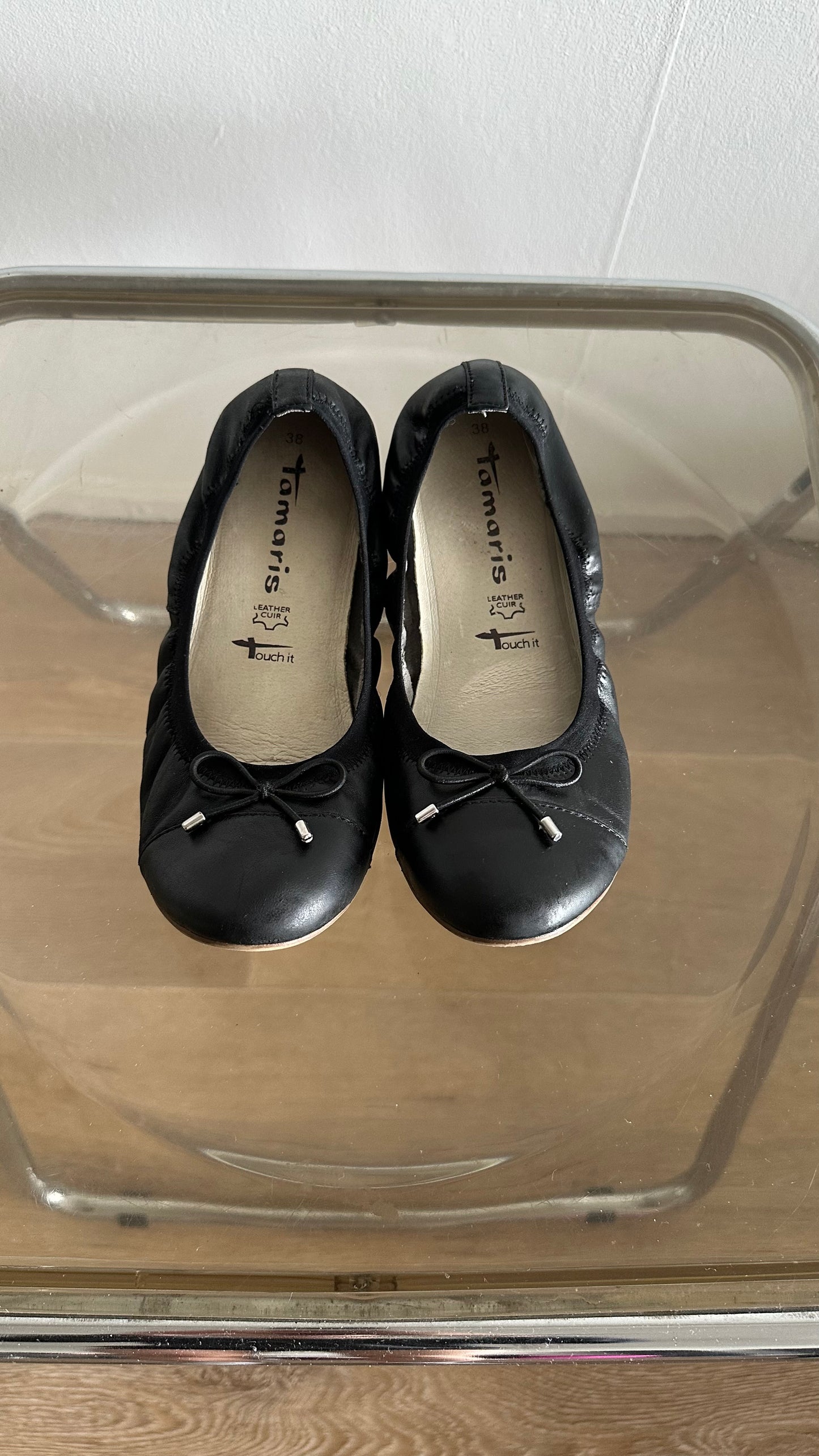 ballet flats leather tamaris with bows