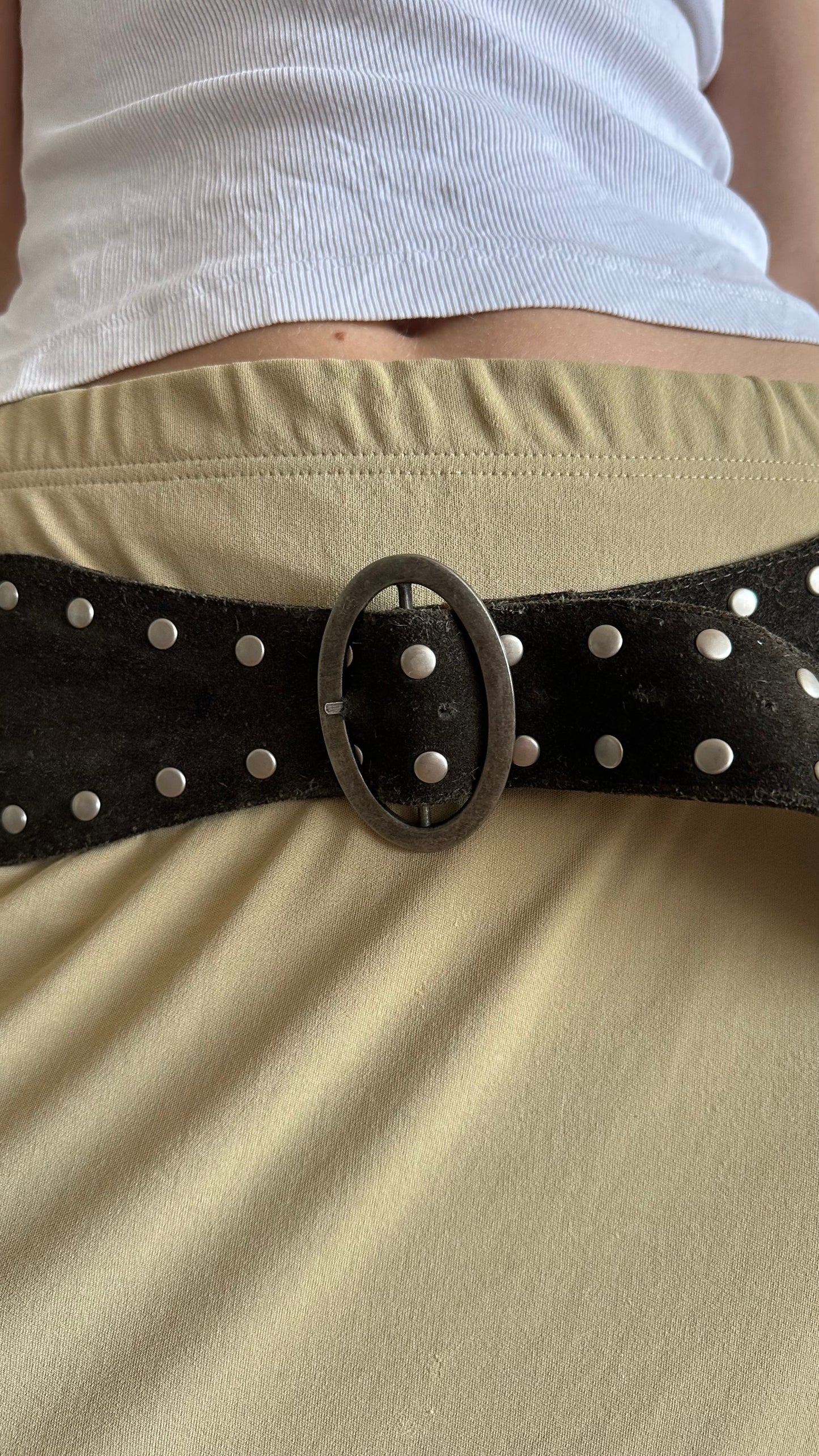 suede leather cowboy belt