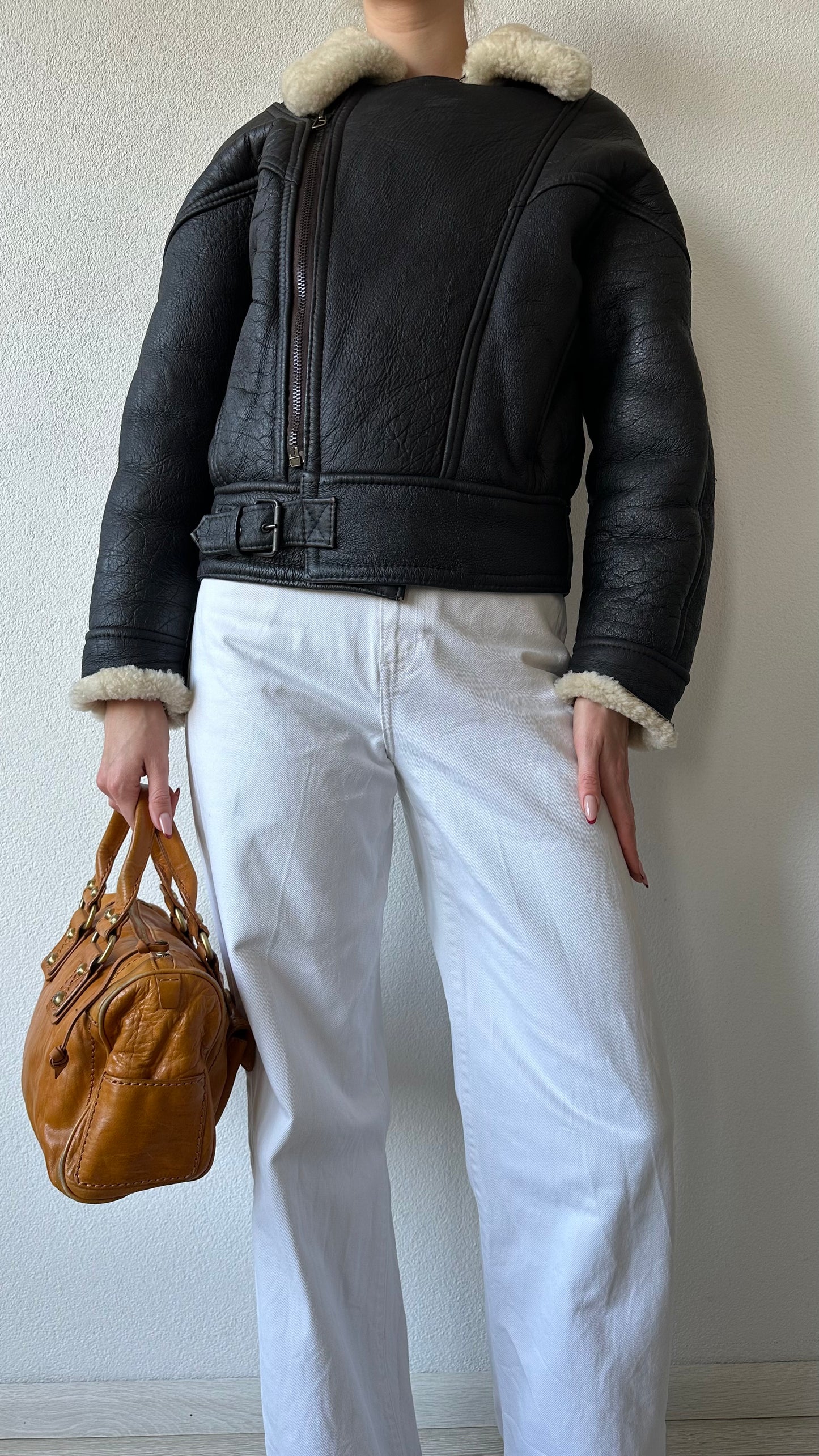 francesco biasia brown leather bag