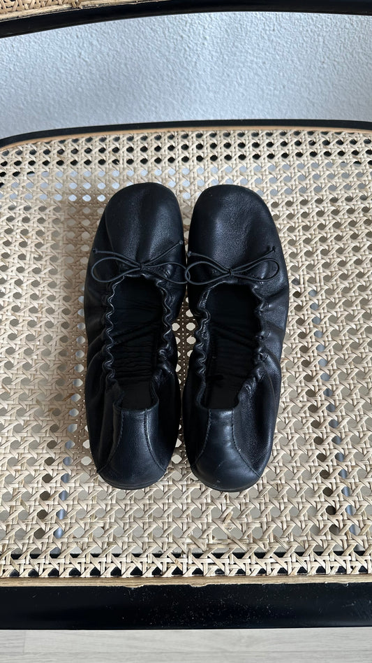 leather Massimo Dutti ballerina flats size 38