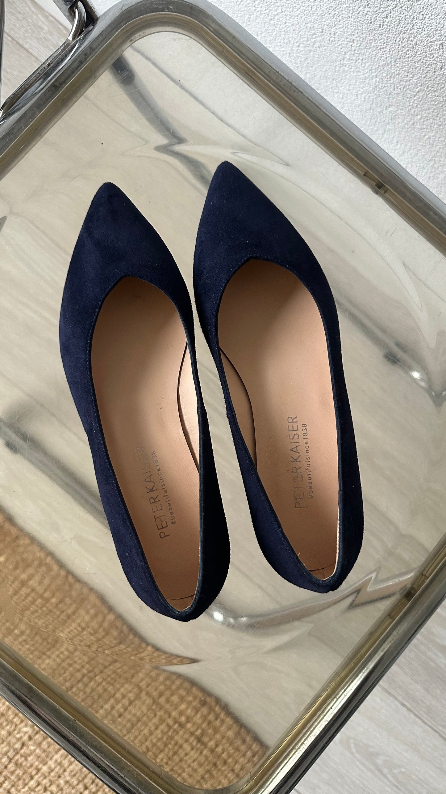 Peter Kaiser pointed toes blue suede
