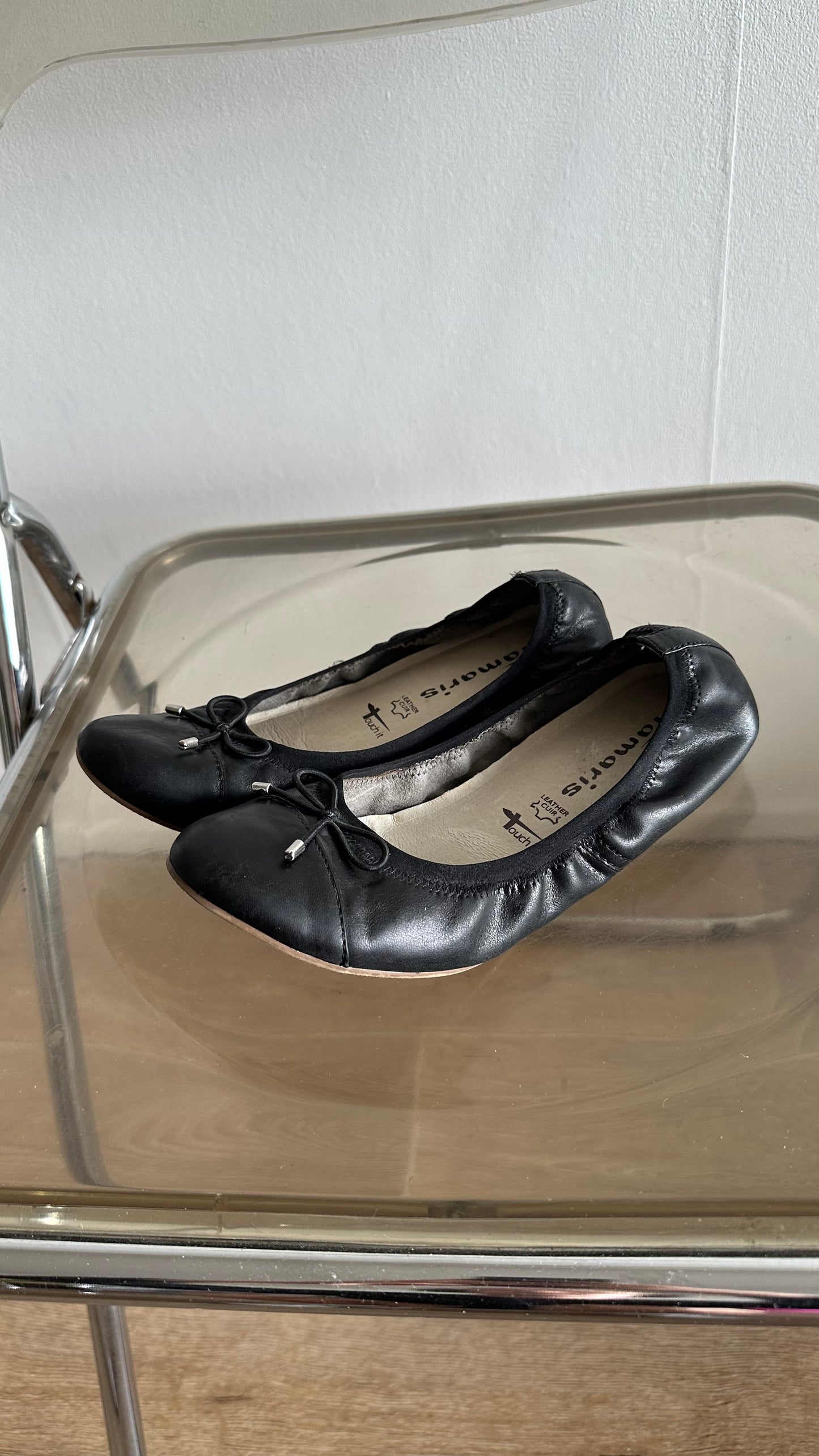 ballet flats leather tamaris with bows
