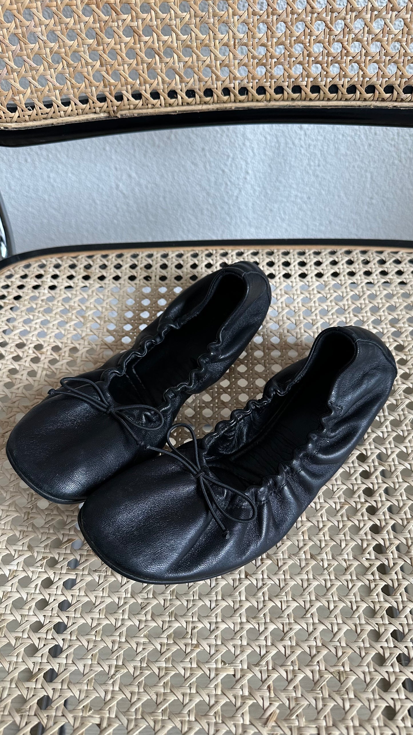 leather Massimo Dutti ballerina flats size 38