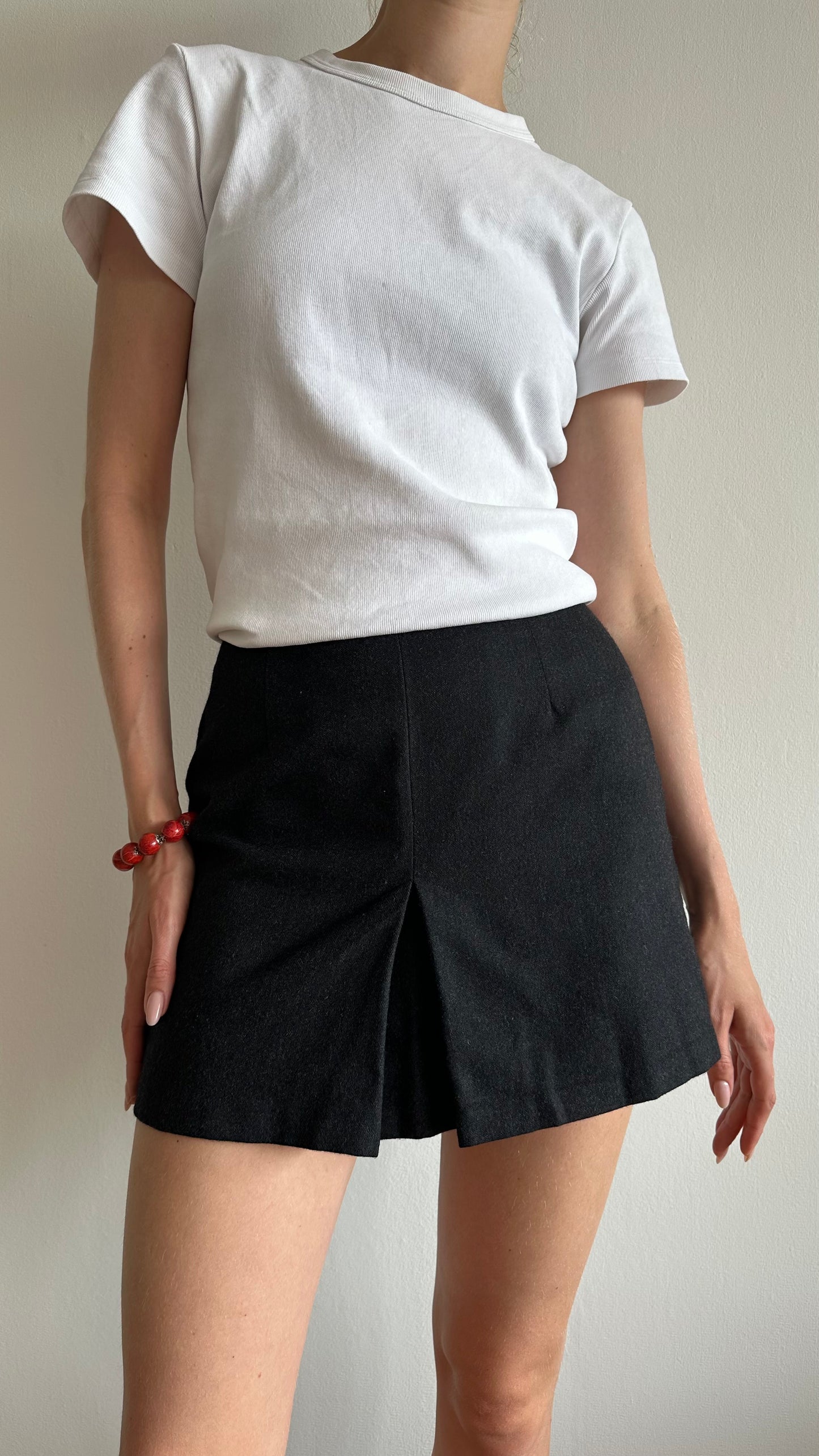 vintage mini skirt dark grey