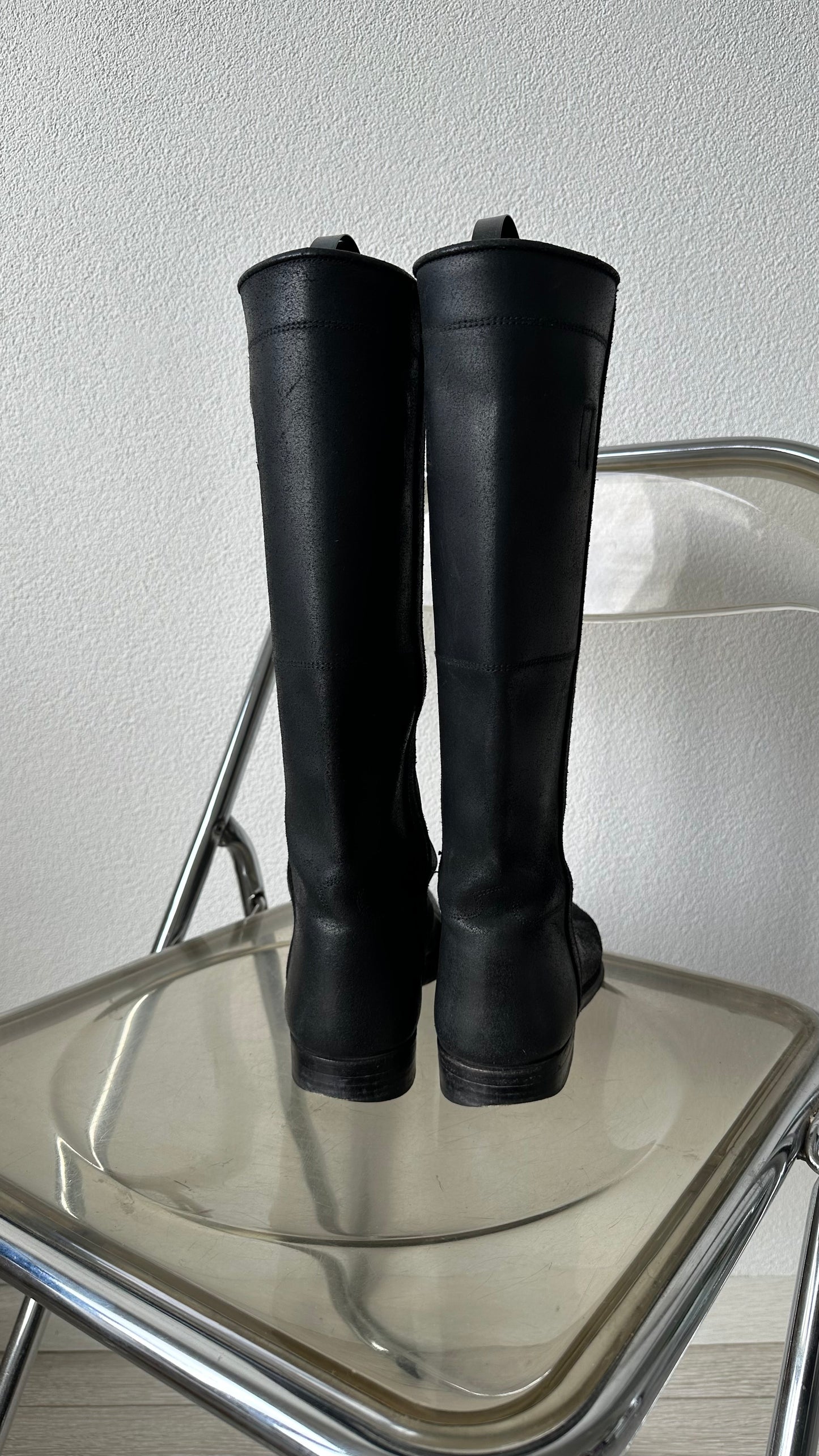 black leather boots (size 38)