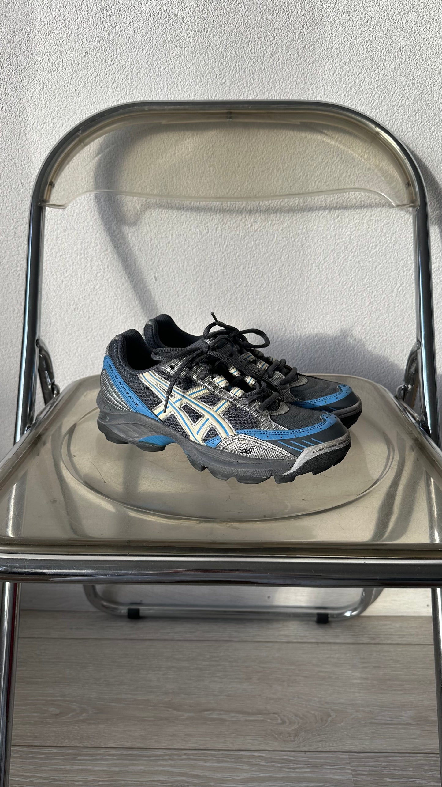 ASICS Gel Blackheath 2 in grey, blue and silver in size 38