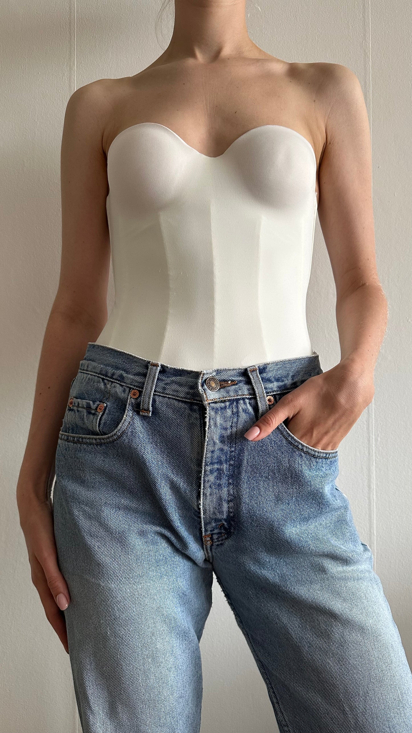 bridal ivory soft corset by poirier