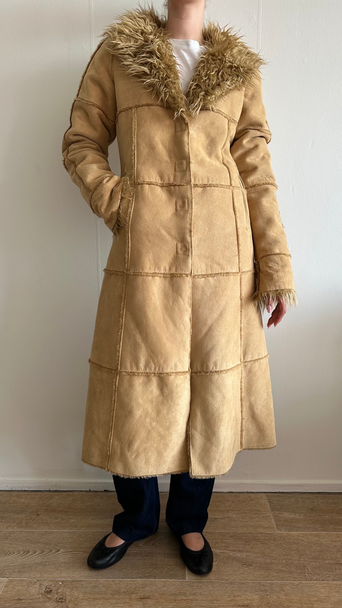 camel faux Penny Lane coat