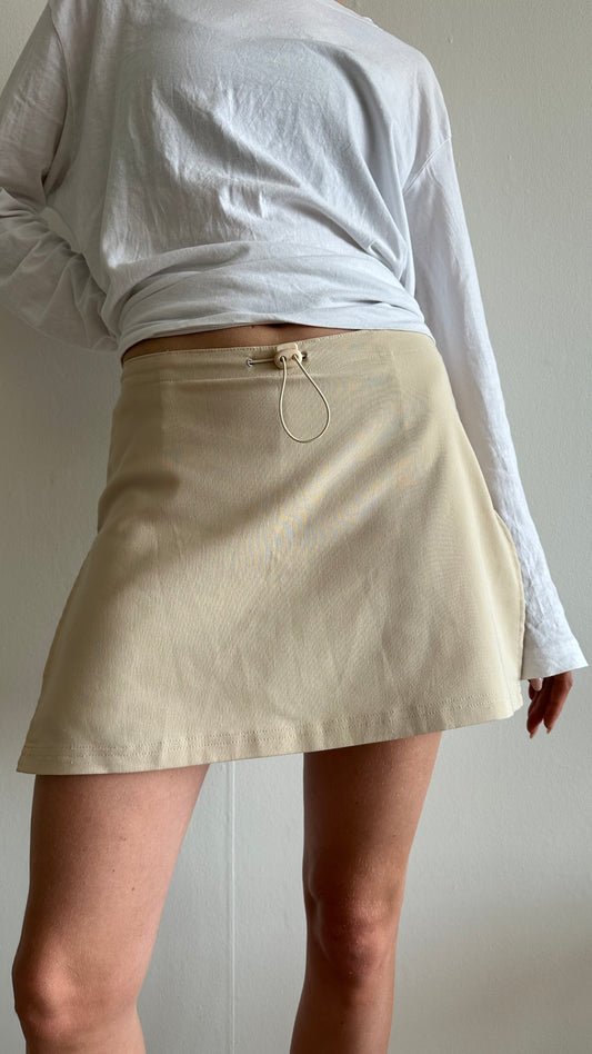 cream beige vintage skort