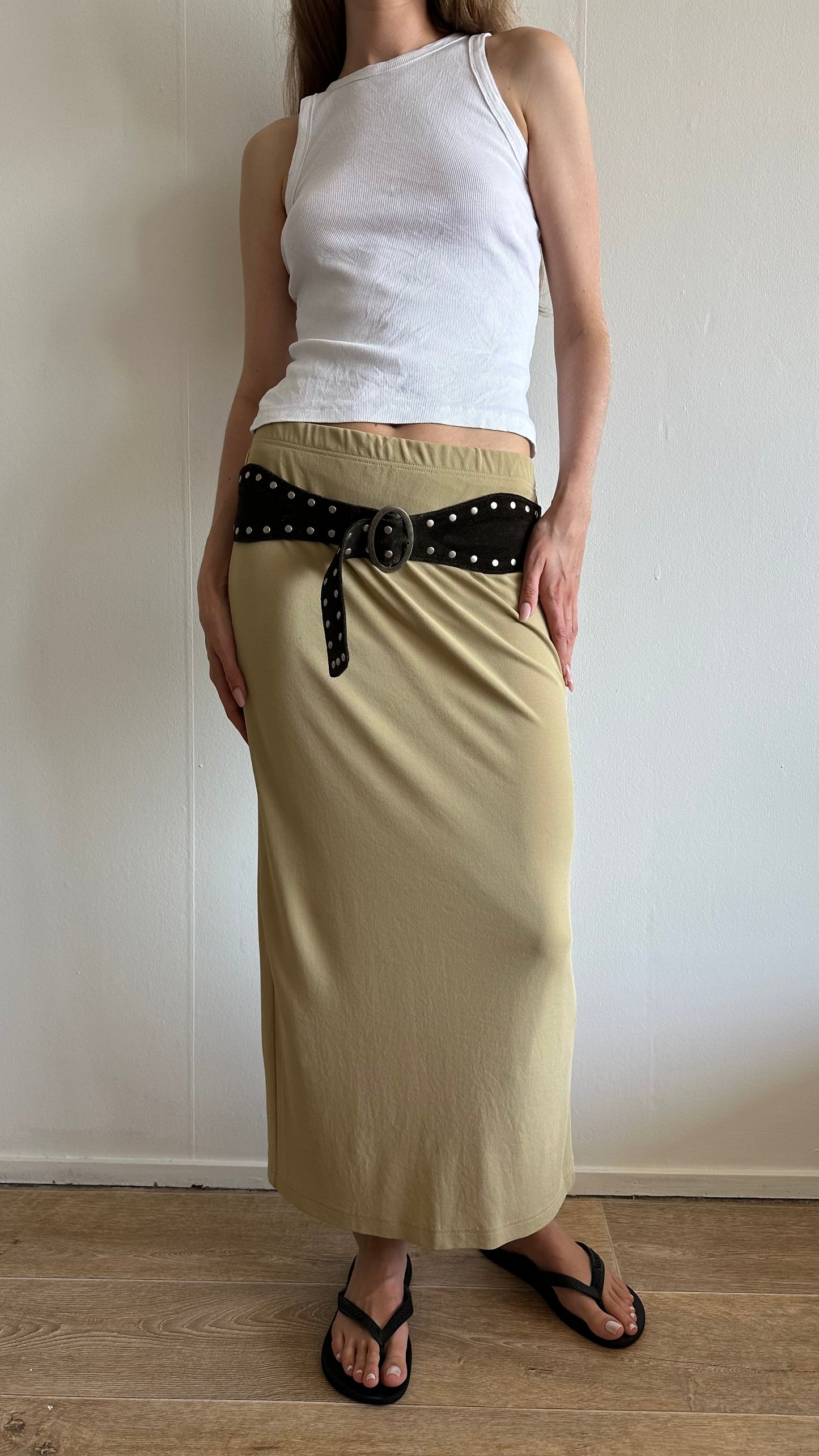 suede leather cowboy belt