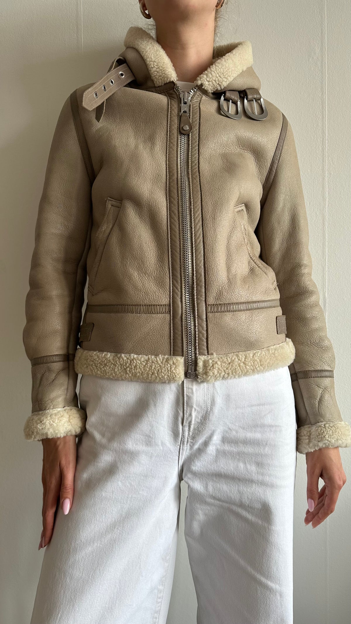 lammy coat Schott beige