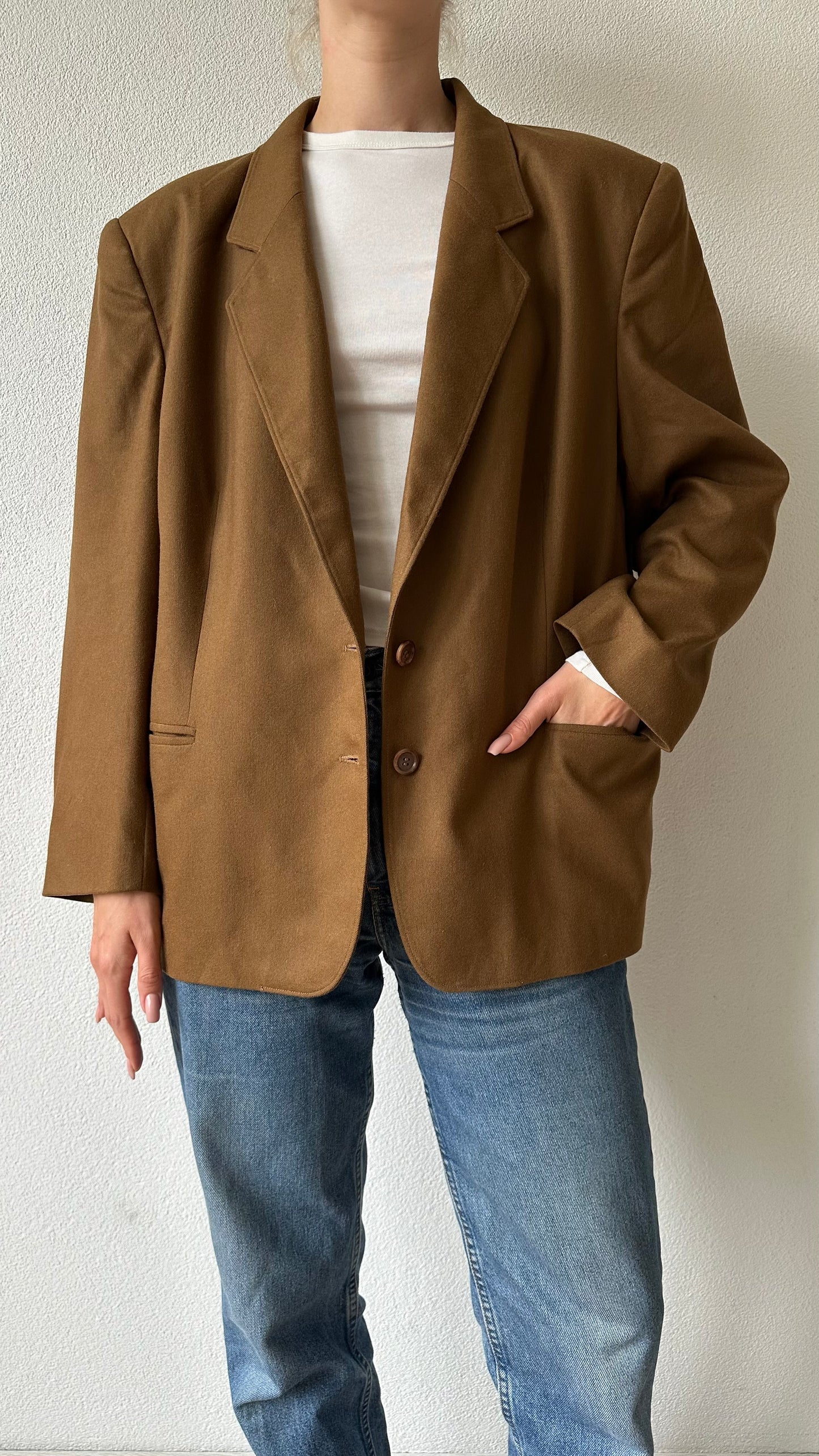 vintage wool camel blazer