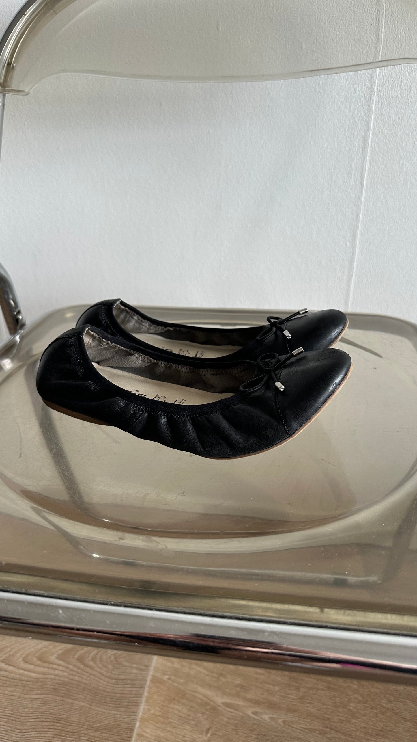ballet flats leather tamaris with bows