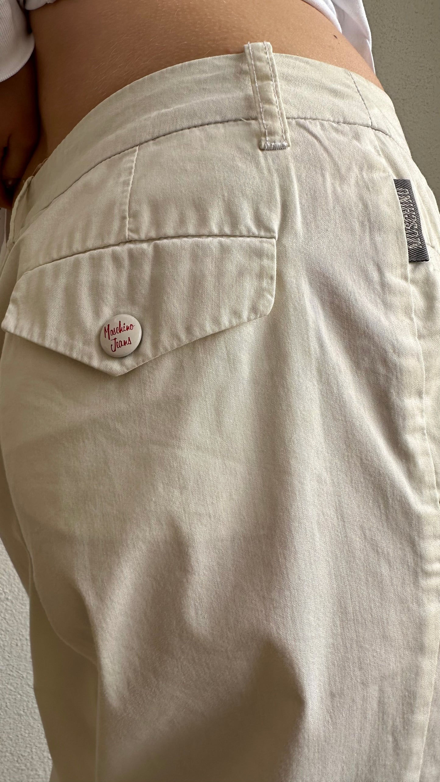 moschino pants off white vintage pants