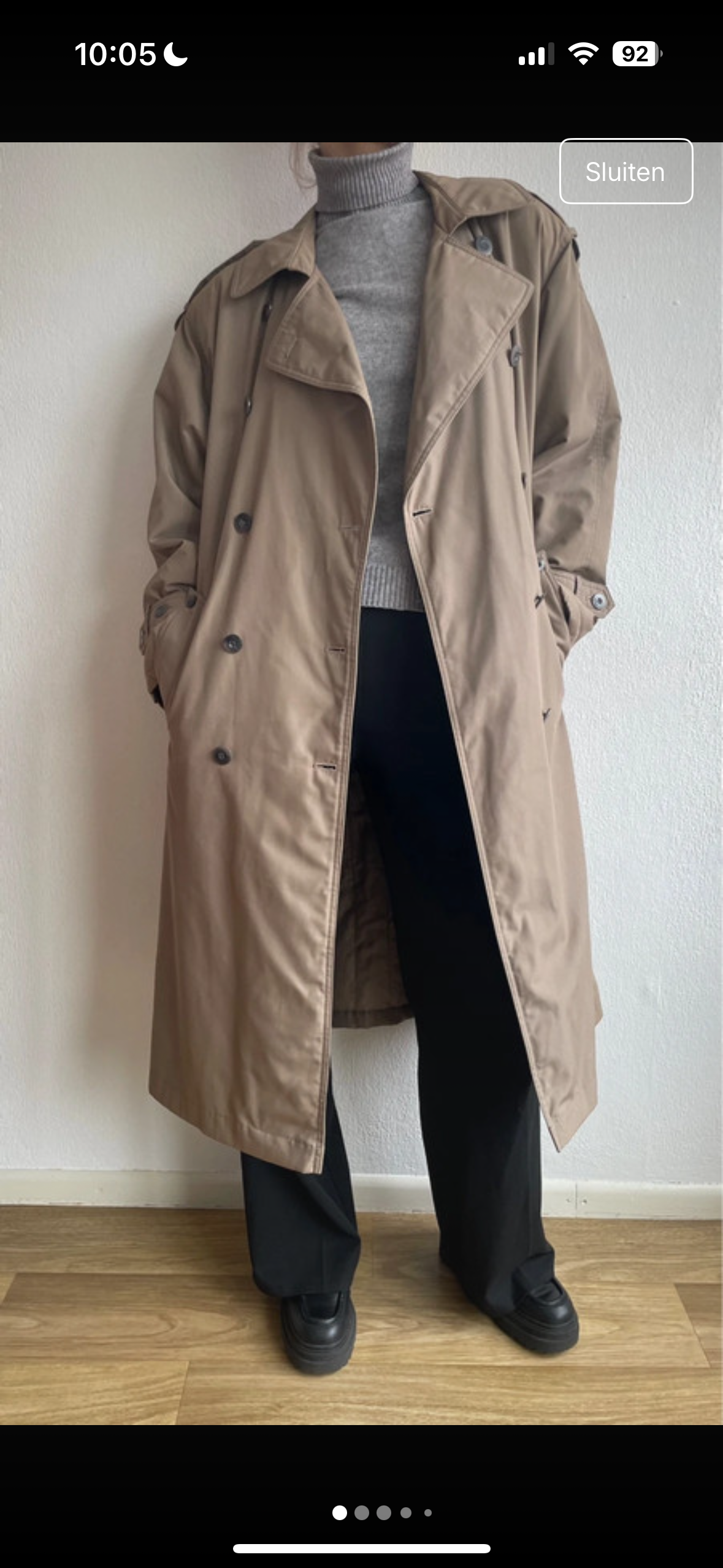 vintage brown cotton trenchcoat